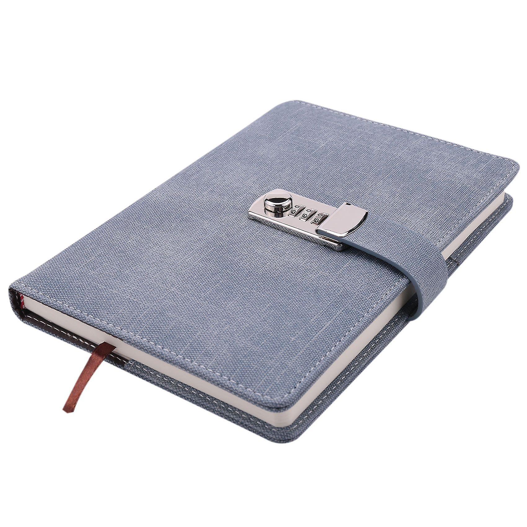 Password Notebook Paper Lockable Portable Book Pu Diary Lock Journal Weekly Planner School Statione