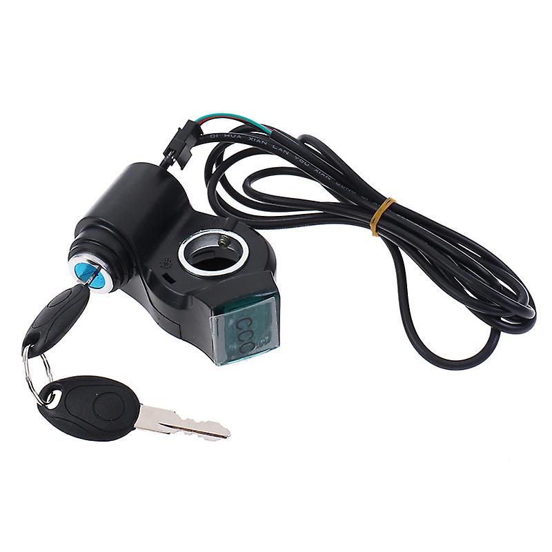 Electric Bicycle Thumb Throttle Voltage Display Switch Power With Key Lock