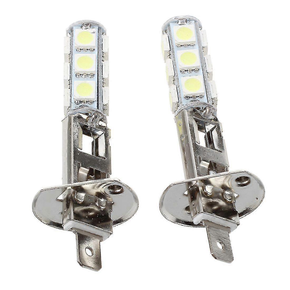 2 Pcs Auto Light Headlight Lamp H1 White 13 Smd 5050 Led Chips
