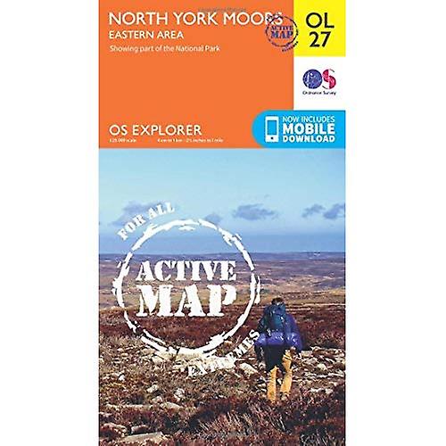 OS Explorer ACTIVE OL27 North York Moors - Eastern area (OS Explorer Map Active)