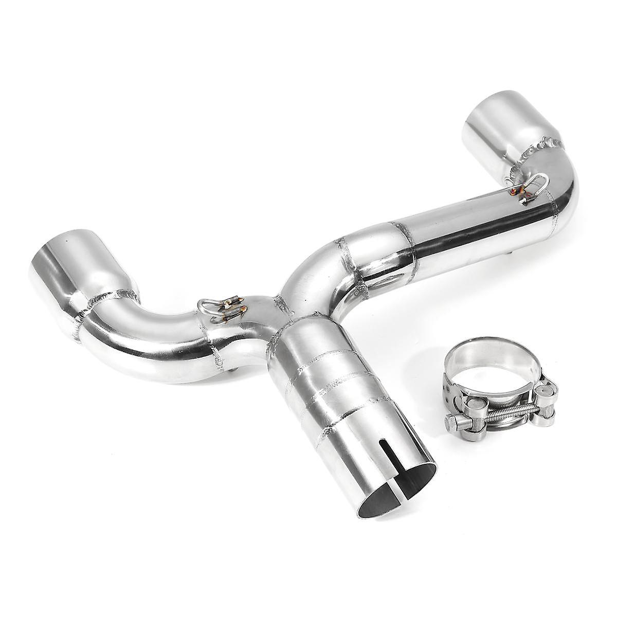 Ebox Motorcycle Exhaust Mid Pipe Muffler Link Adapter Silencer For Suzuki Gsr400 Gsr600 Bk400