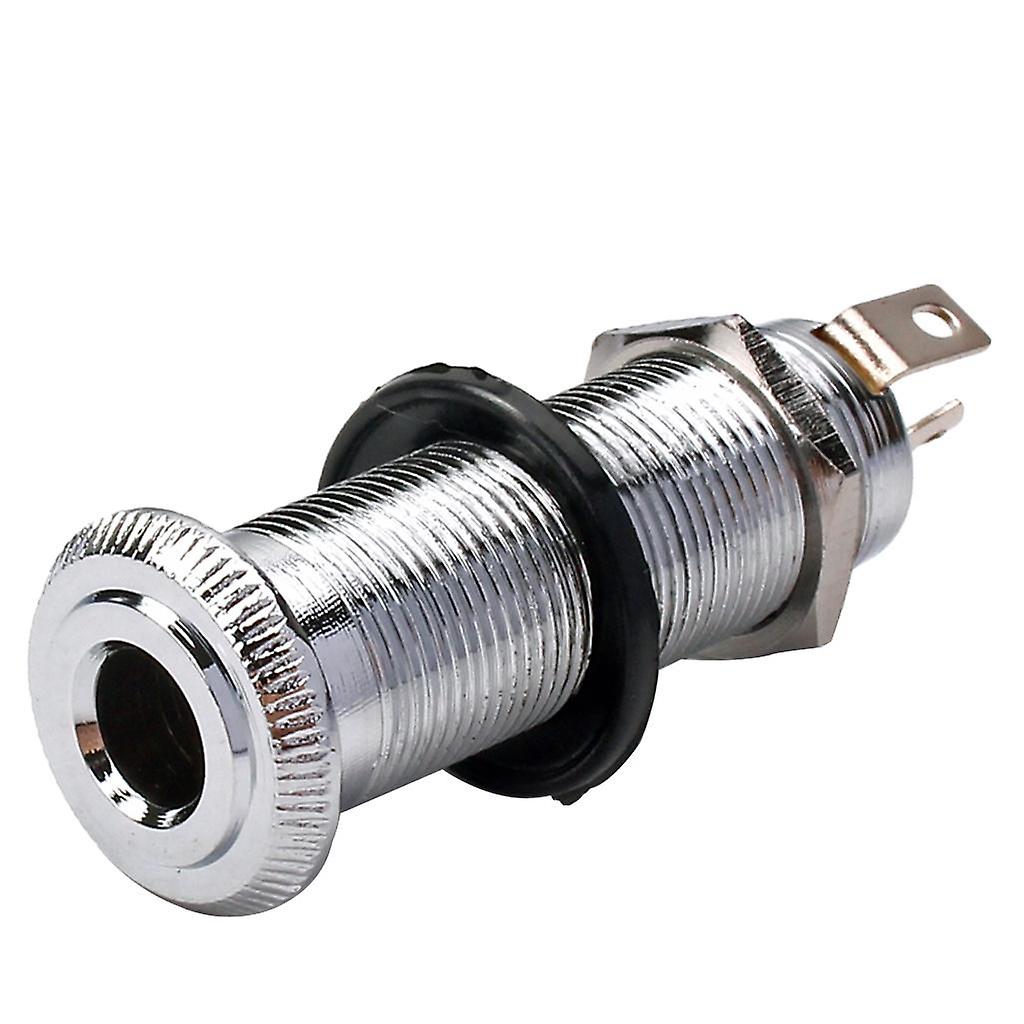 1 stycke 6,35 mm gitarr ändstift plugg jack för gitarrbas nickel