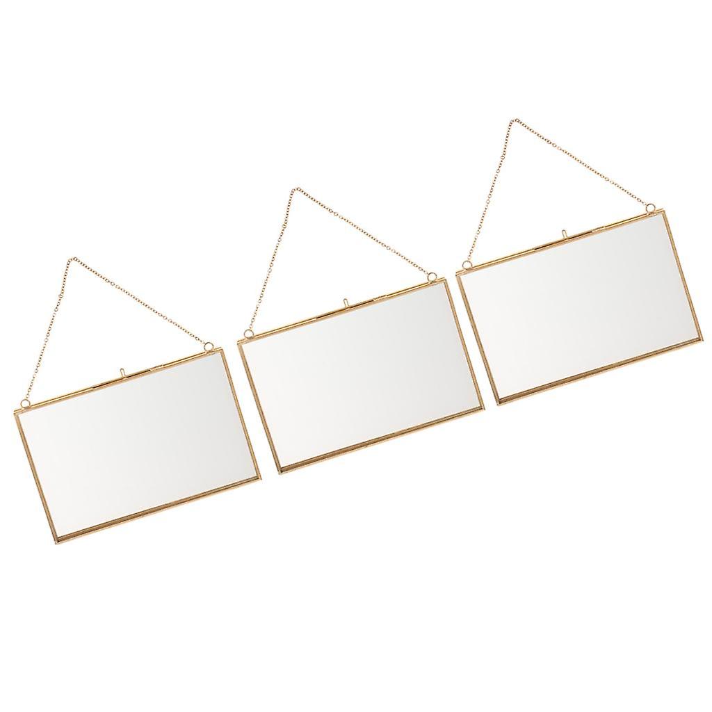 3x Dual Sided Wall-hanging Clear Picture Photo Frame Artwork Display Frames