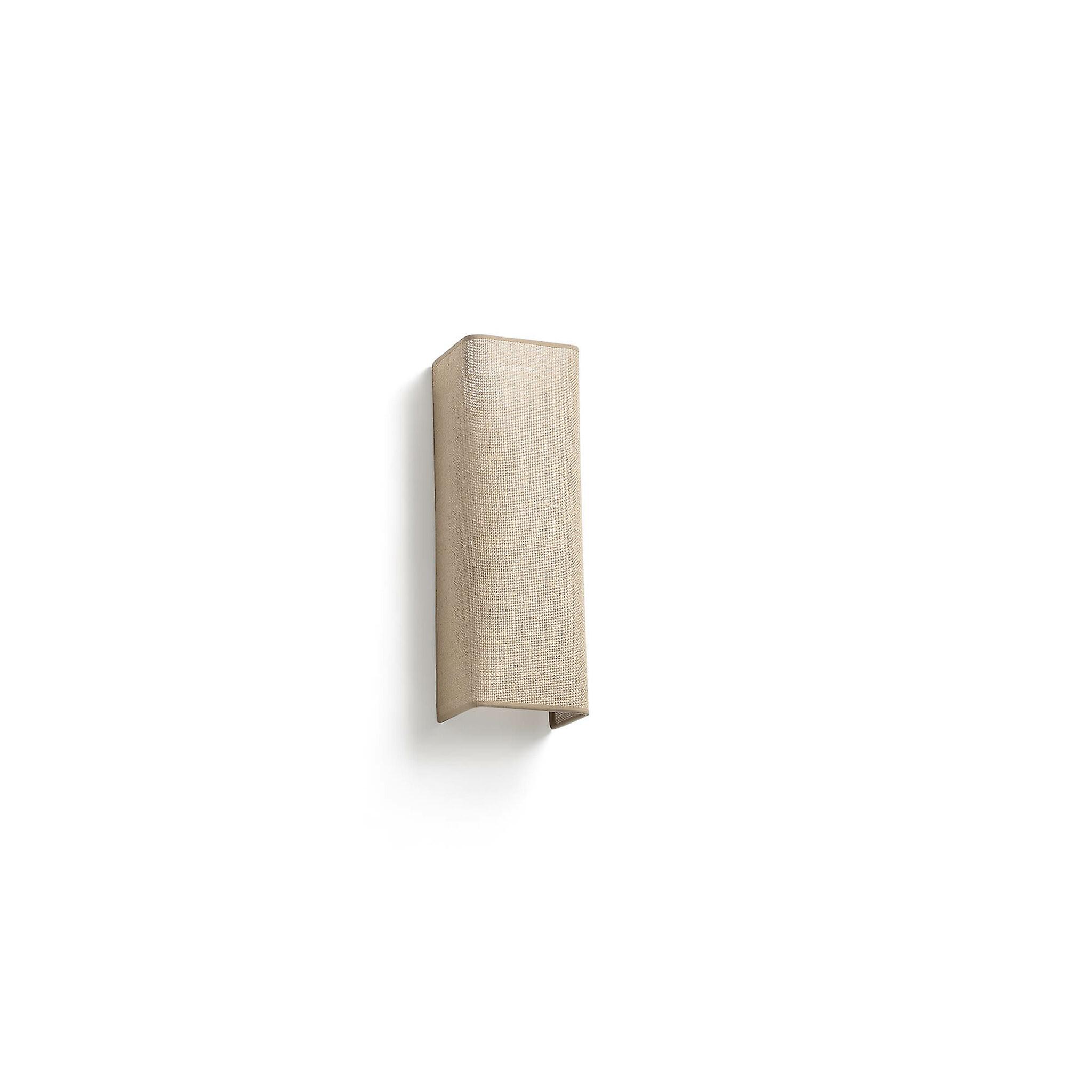 Faro Otton Rectangle Jute Up Down Wall Lamp Vertical 2 Light