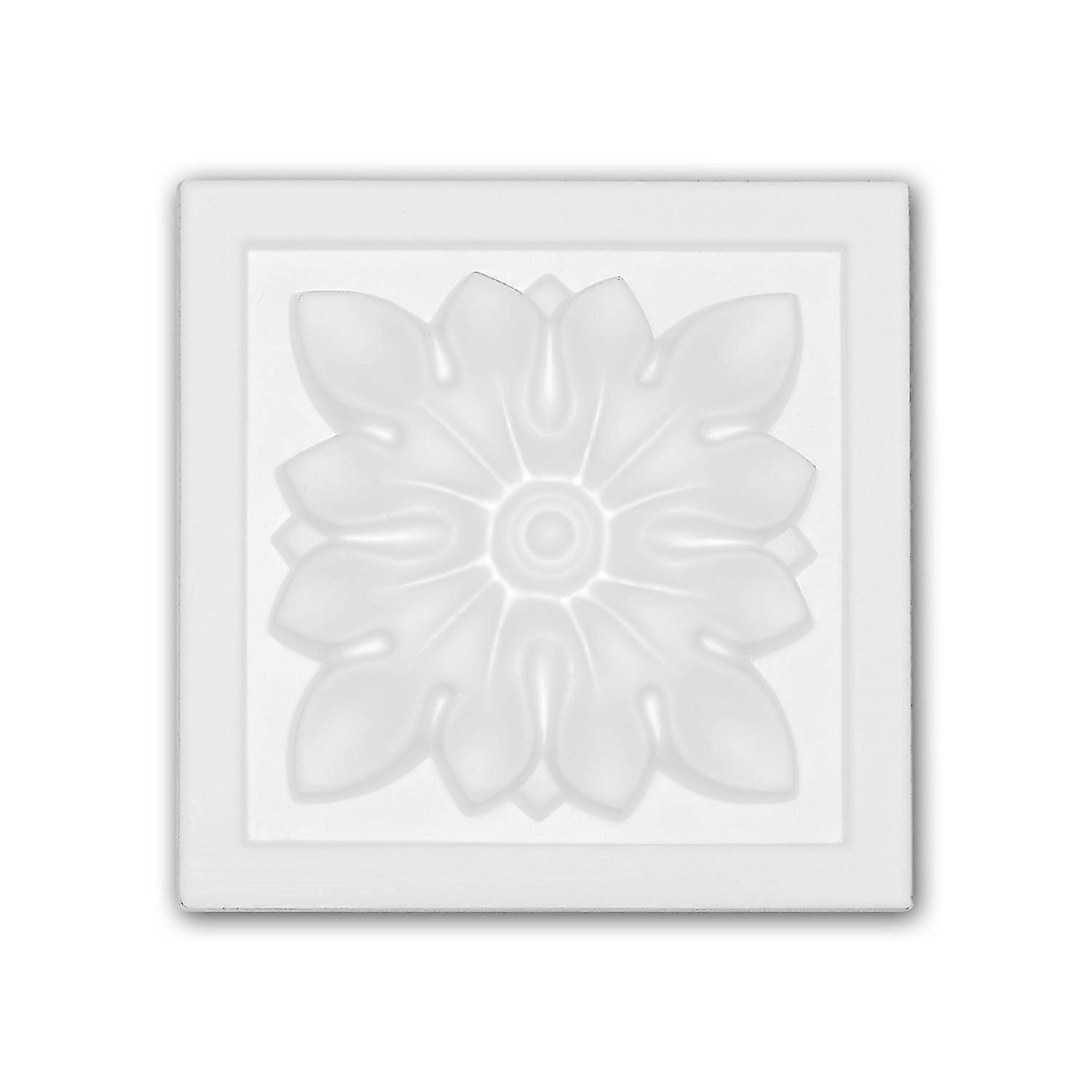 e-Delux GmbH 1 x Élément décoratif 154017 Profhome blanc Mousse de polyuréthane rigide prétraité léger, solide, indéformable