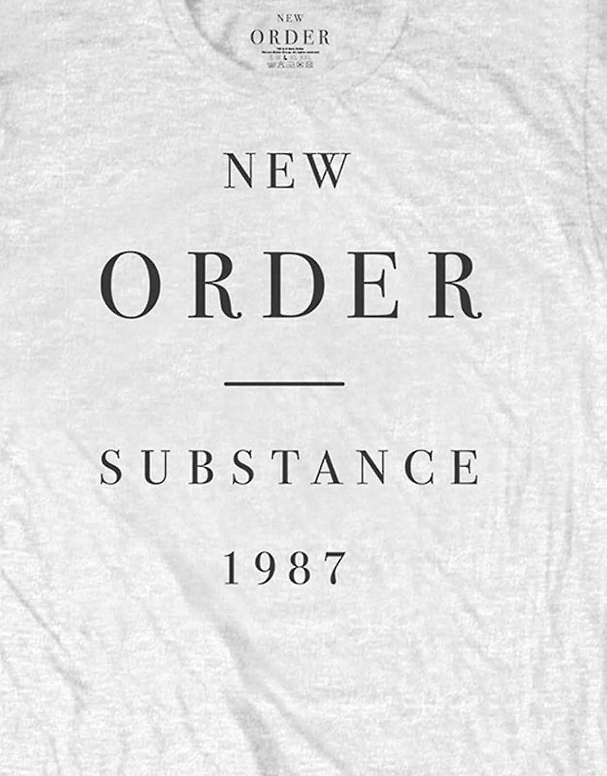 New Order T Shirt Substance 1987 Band Logo new Official Mens White Fruugo UK