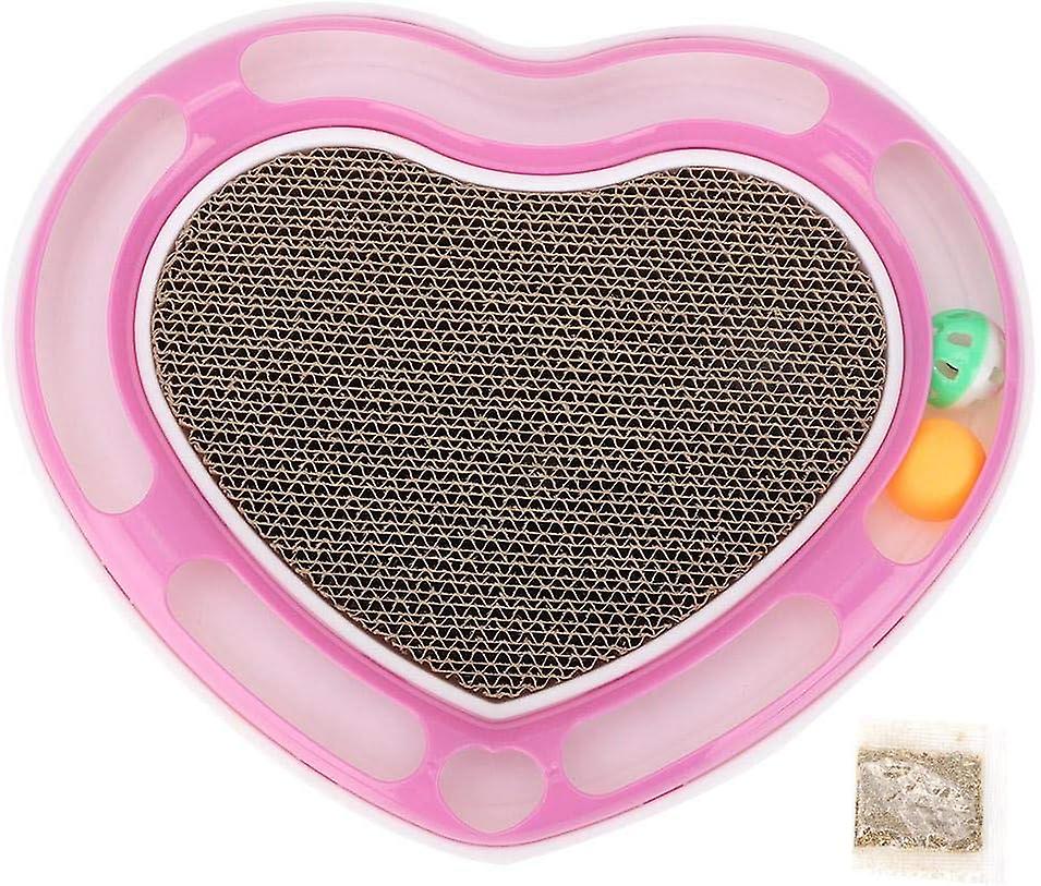 Heart Cat Grabber With Bell Durable Pink