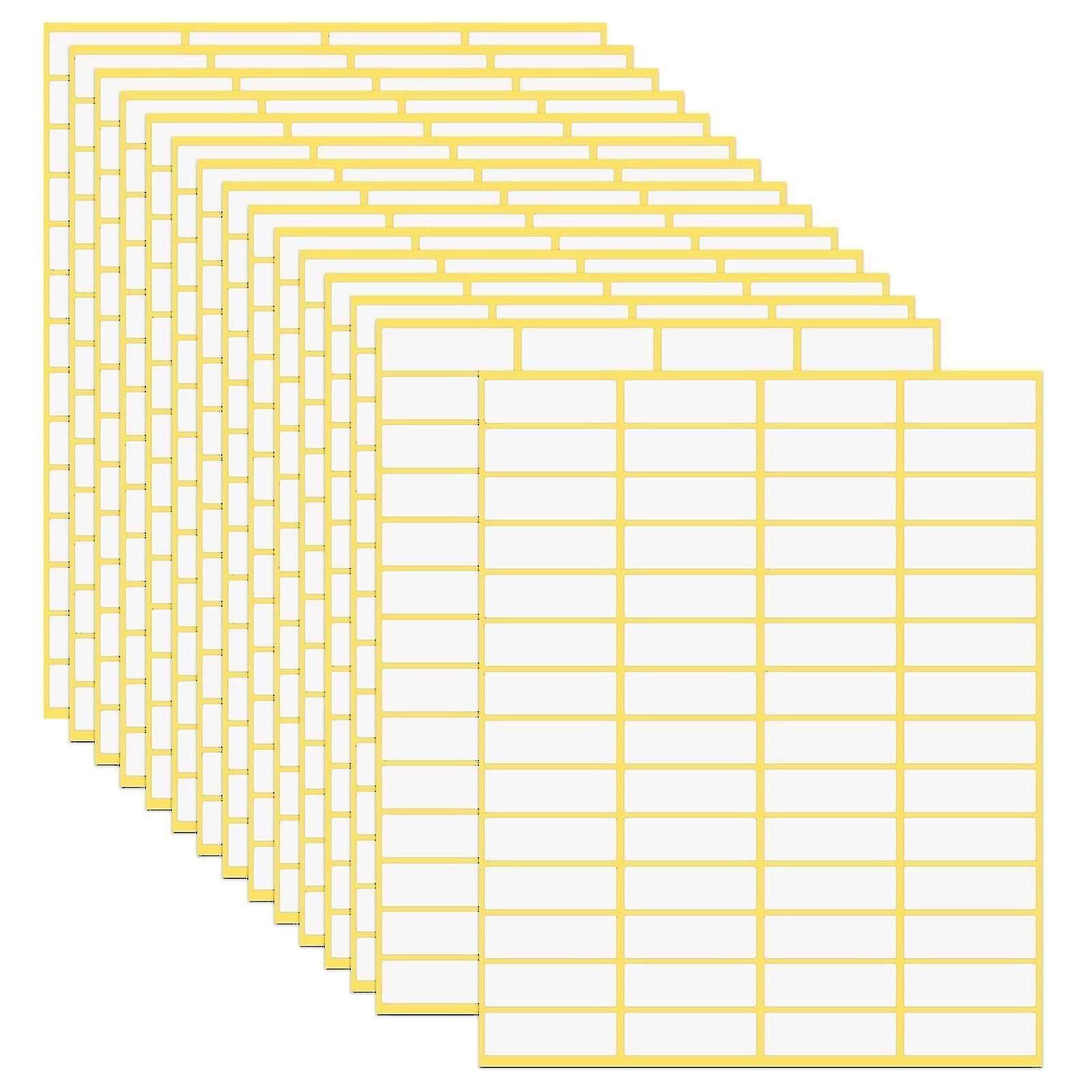 Huafei 15 Sheet A5 Self Adhesive Stickers Labels, Matte White Labels Stickers, Printable Sticky Sheet Labels, File Folder