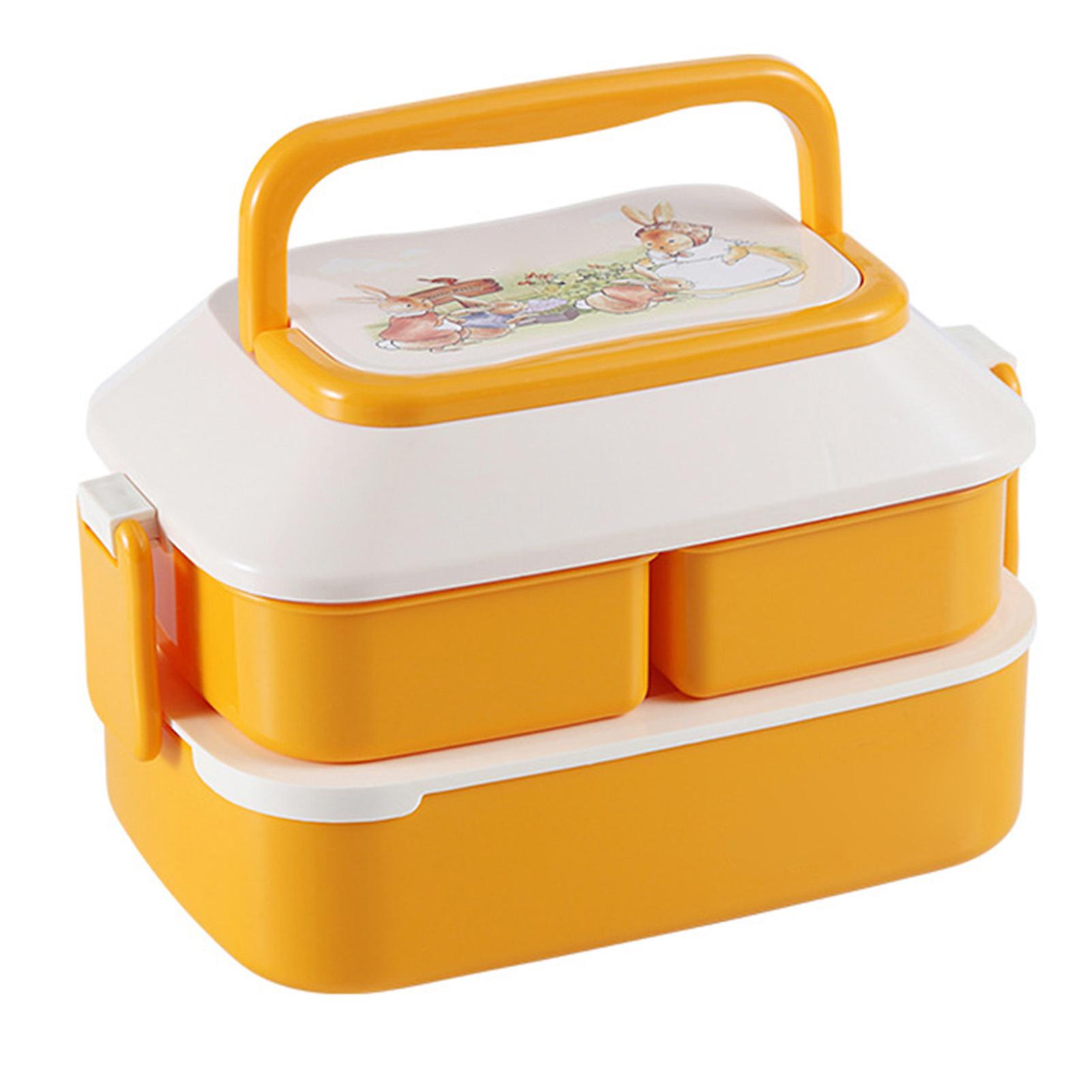 Double Layer Compartment Lunch Box Portable Meal Box Leak-proof Lunch Box