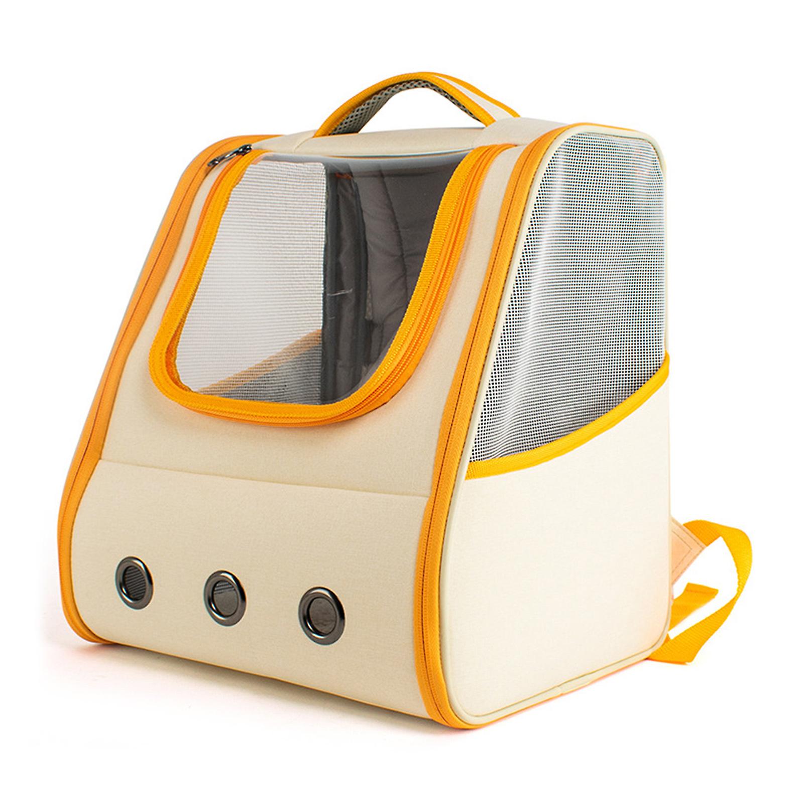 Pet Backpack Carrier For Cats Transparent Window Breathable Mesh