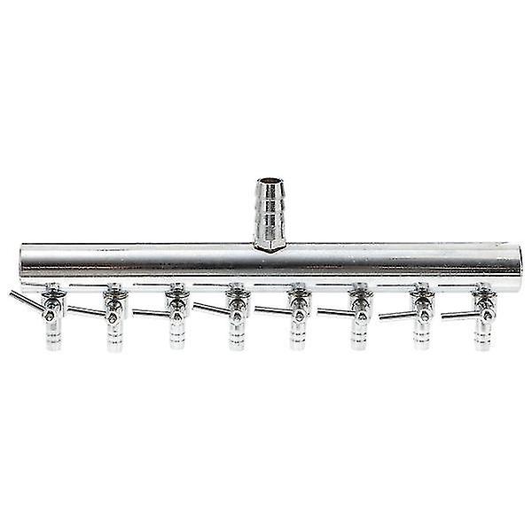 8 Ways 8 To 4mm Aquarium Outlet Inline Air Pump Flow Lever Control Manifold Splitter Switch Tap Oxyg