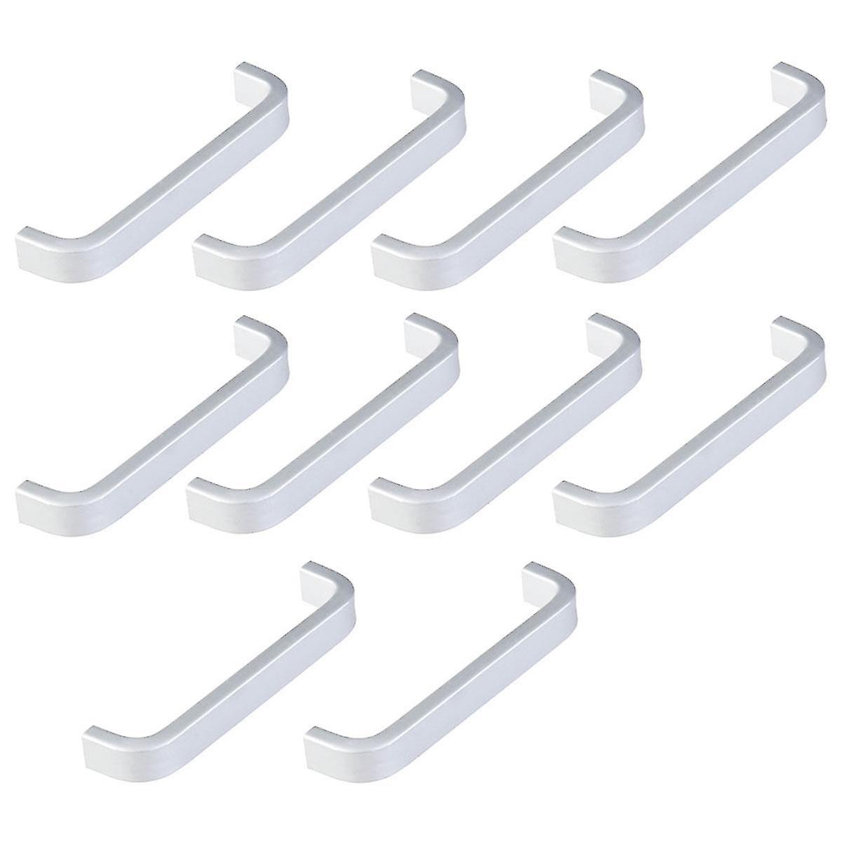 10pcs Aluminum Alloy Kitchen Cupboard Cabinet Drawer Door Knobs Pull Handle (silver)