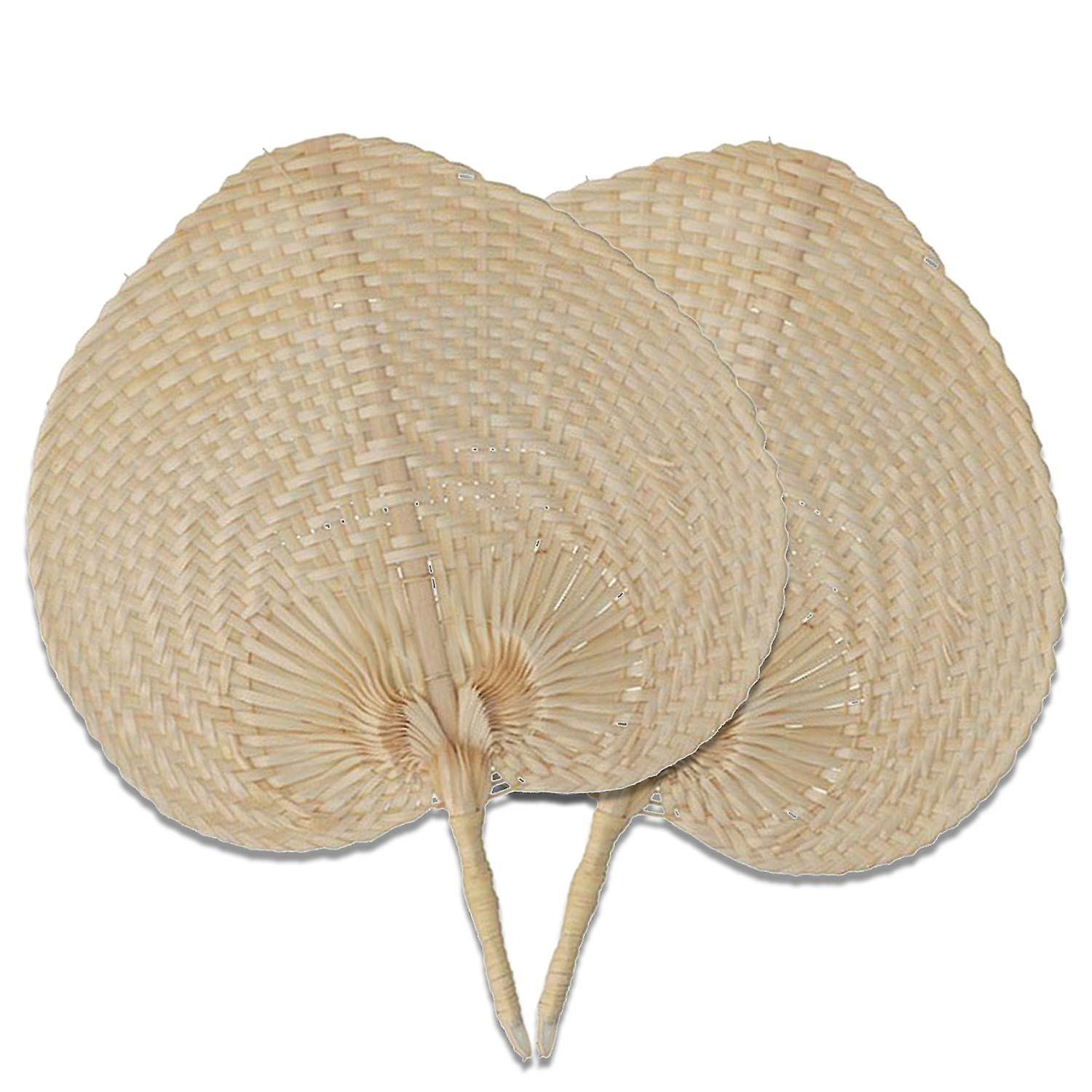 2 bamboo fans 37 x 30 cm