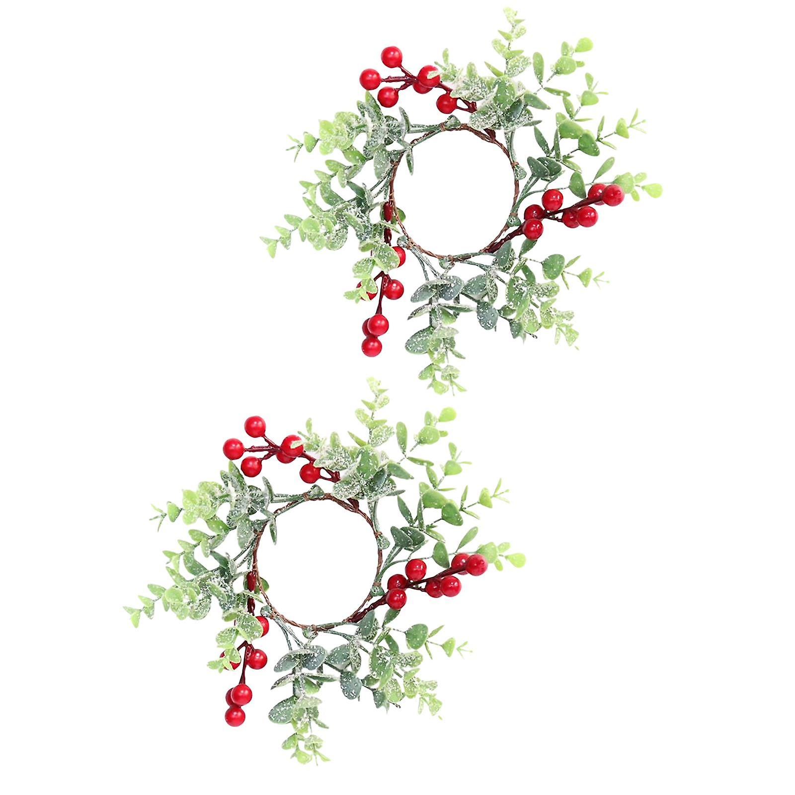 2x Easter Candle Rings Candles Holder Simulated Creative for Fireplace