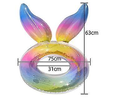 85Cm Color2 Inflatable Circle Ring Thickened Shining For Swimming Pool Water Toys X1142