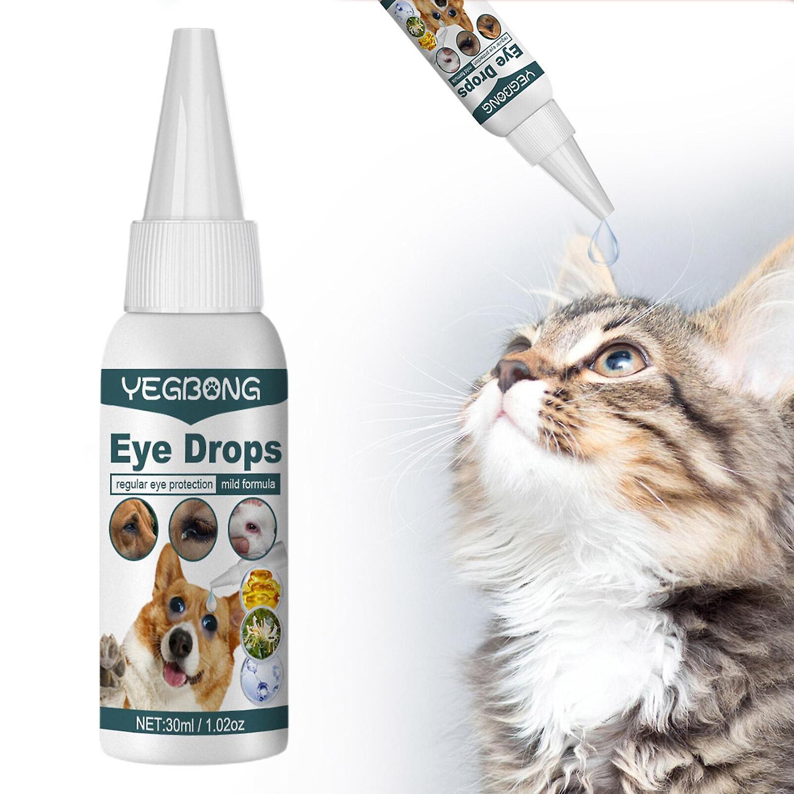Pet Eye Drops Eye Cleanser Remove Tear Stain Itching Relief Eye Care for Cat Dog
