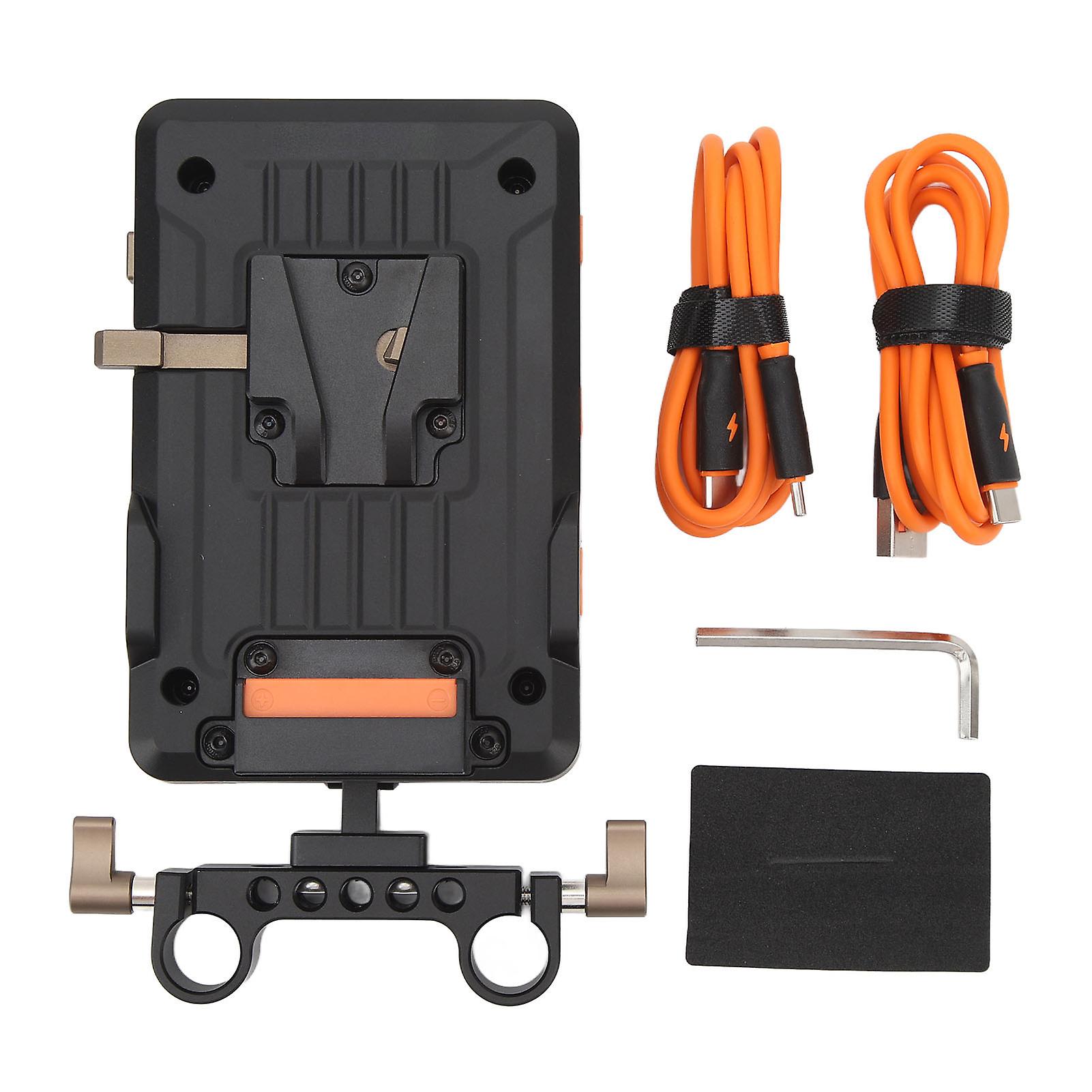 V Mount Battery Plate with Power Supply Splitter - Compact, Reliable, and Multi-Interface