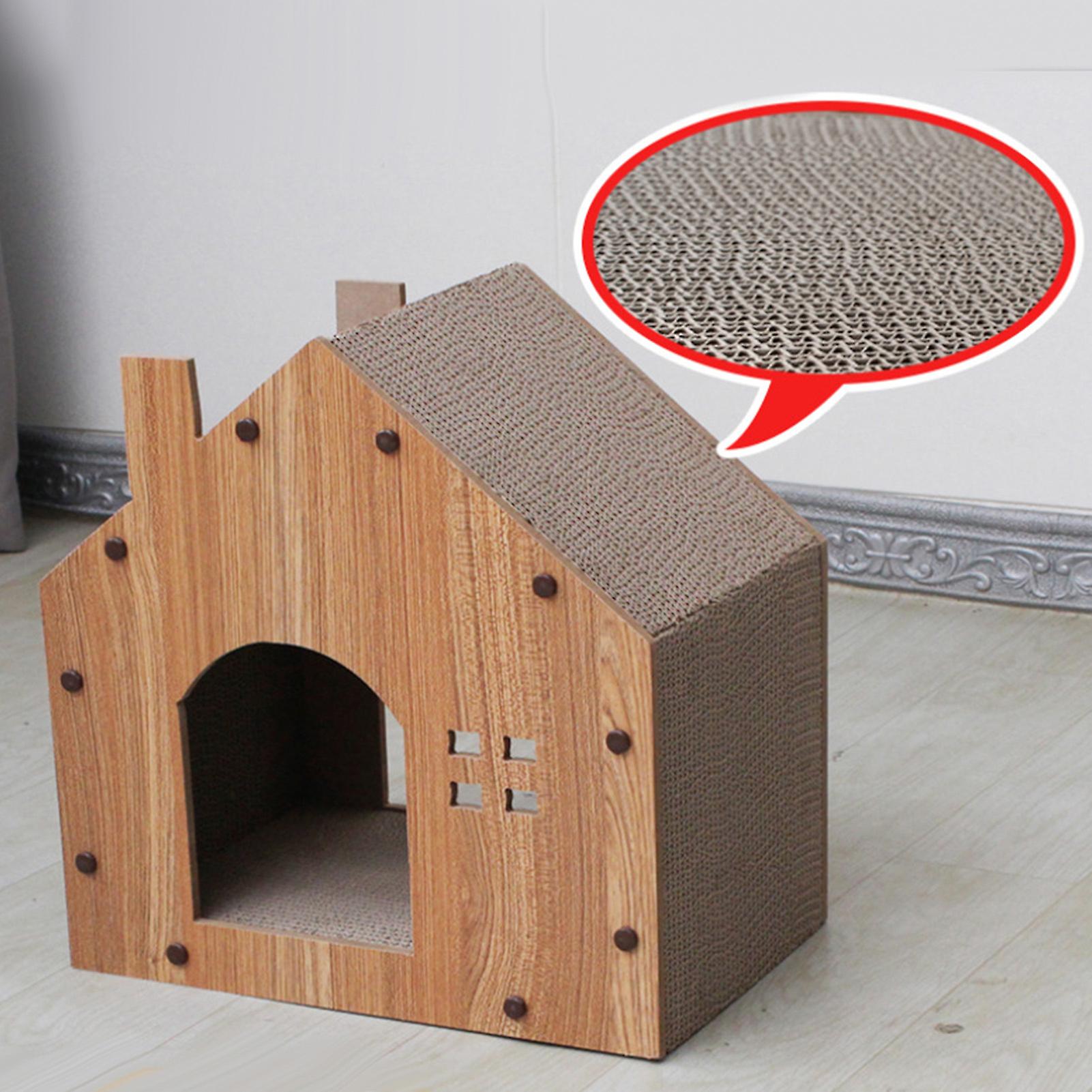 Cat Scratch House L – Breathable Kitten Scratcher Hut for Cats up to 8.5kg