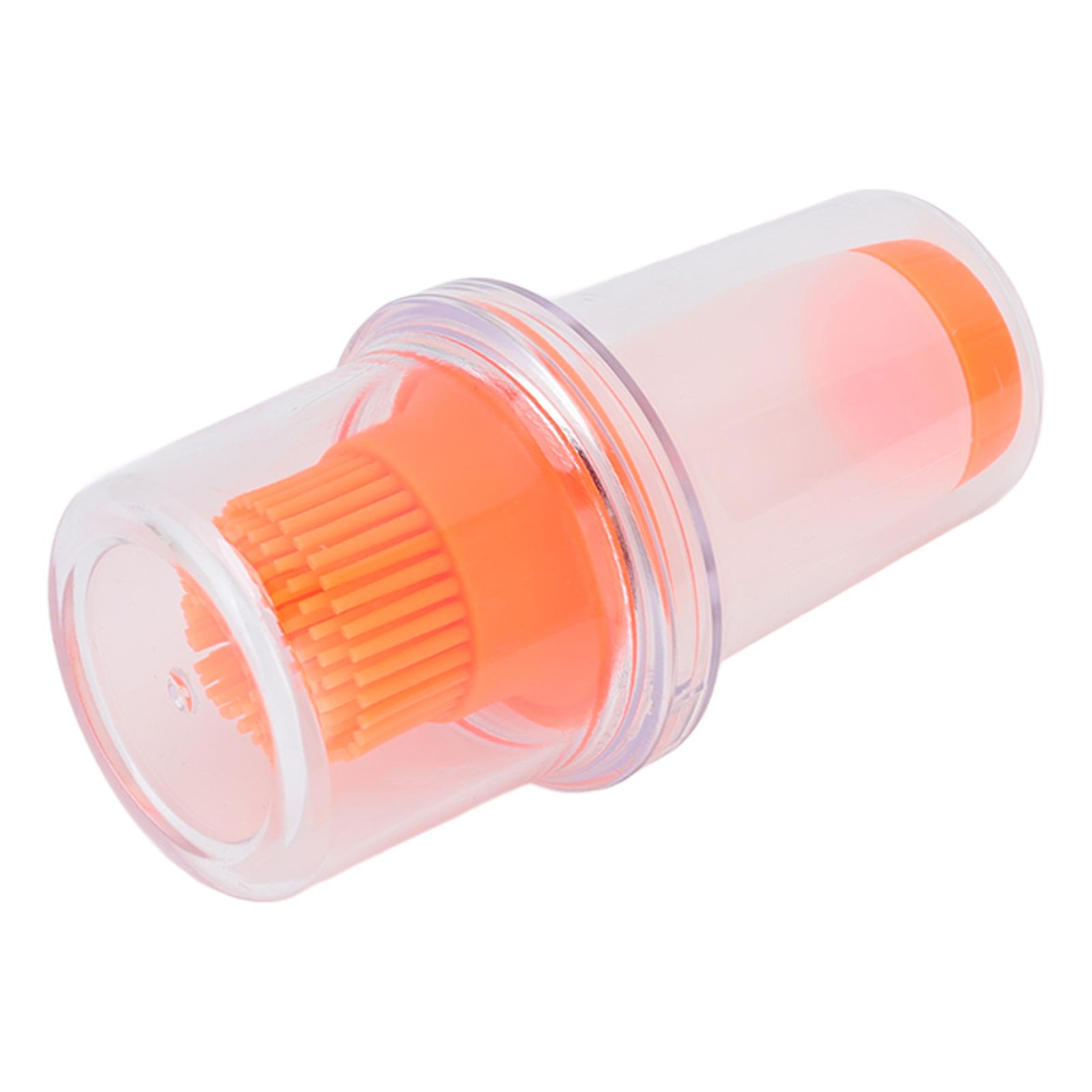 Oil Dispenser Bottle 60ml Silicone Squeeze Brush Orange Cooking