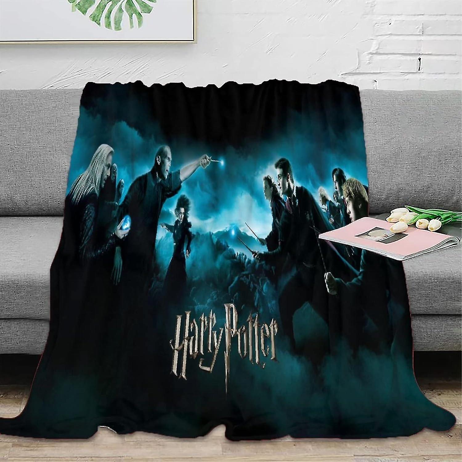 הארי פוטר שמיכת פלנל לזרוק גדול, ילדים מבוגרים מיקרופייבר רך רך חם קל משקל 3D מודפס שמיכות פלנל כיסוי מיטה למיטה Sof