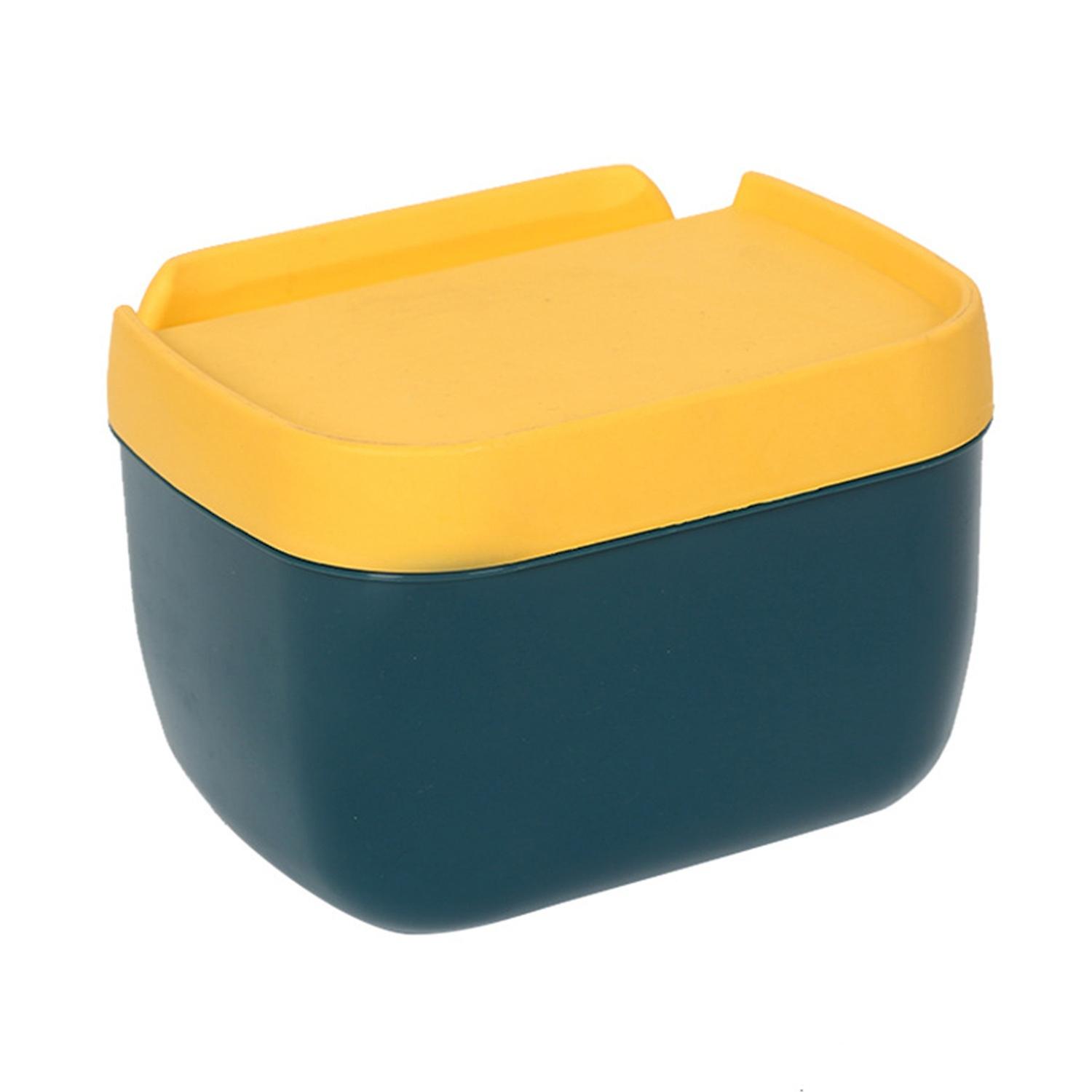 Tissue Box Multifunctional Punch-free PP Wall Mount Toilet Paper Box for Bathroom BoSaiD