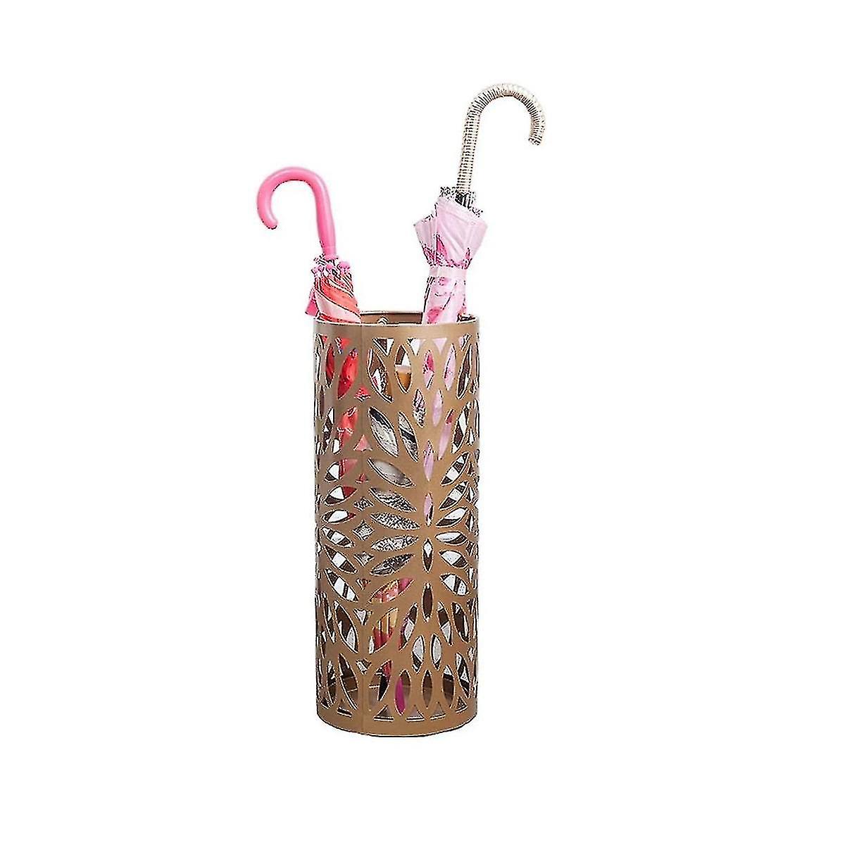 Umbrella Stand Household Hotel, κούφιος κάδος ομπρέλας, πολυλειτουργική βάση αποστράγγισης ομπρέλας Gold-hao