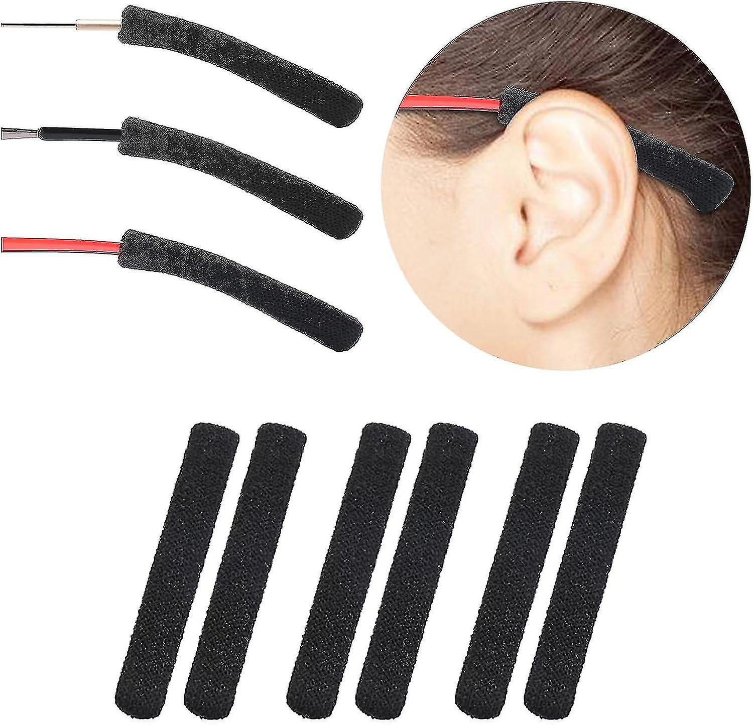3 Pairs Soft Knitting Cotton Fabric Eyeglasses Temple Tips Sleeve Retainer, Anti-slip Elastic Comfort Glasses Retainers Cushions For Eyeglasses