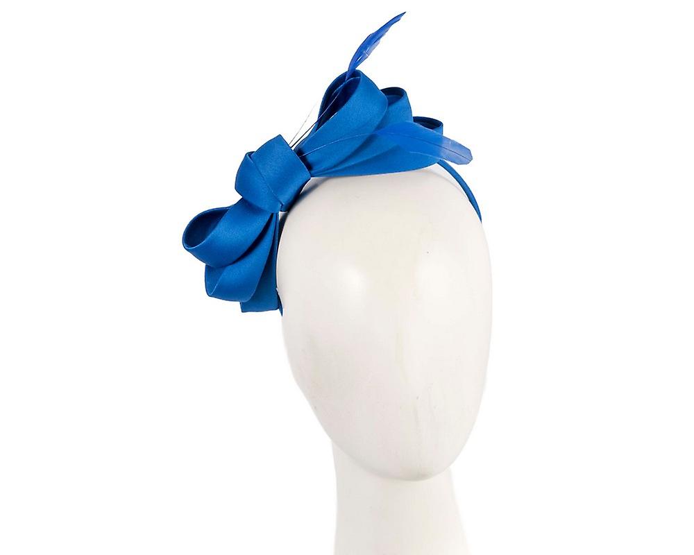 Royal blue bow racing fascinator by Max Alexander J444RB