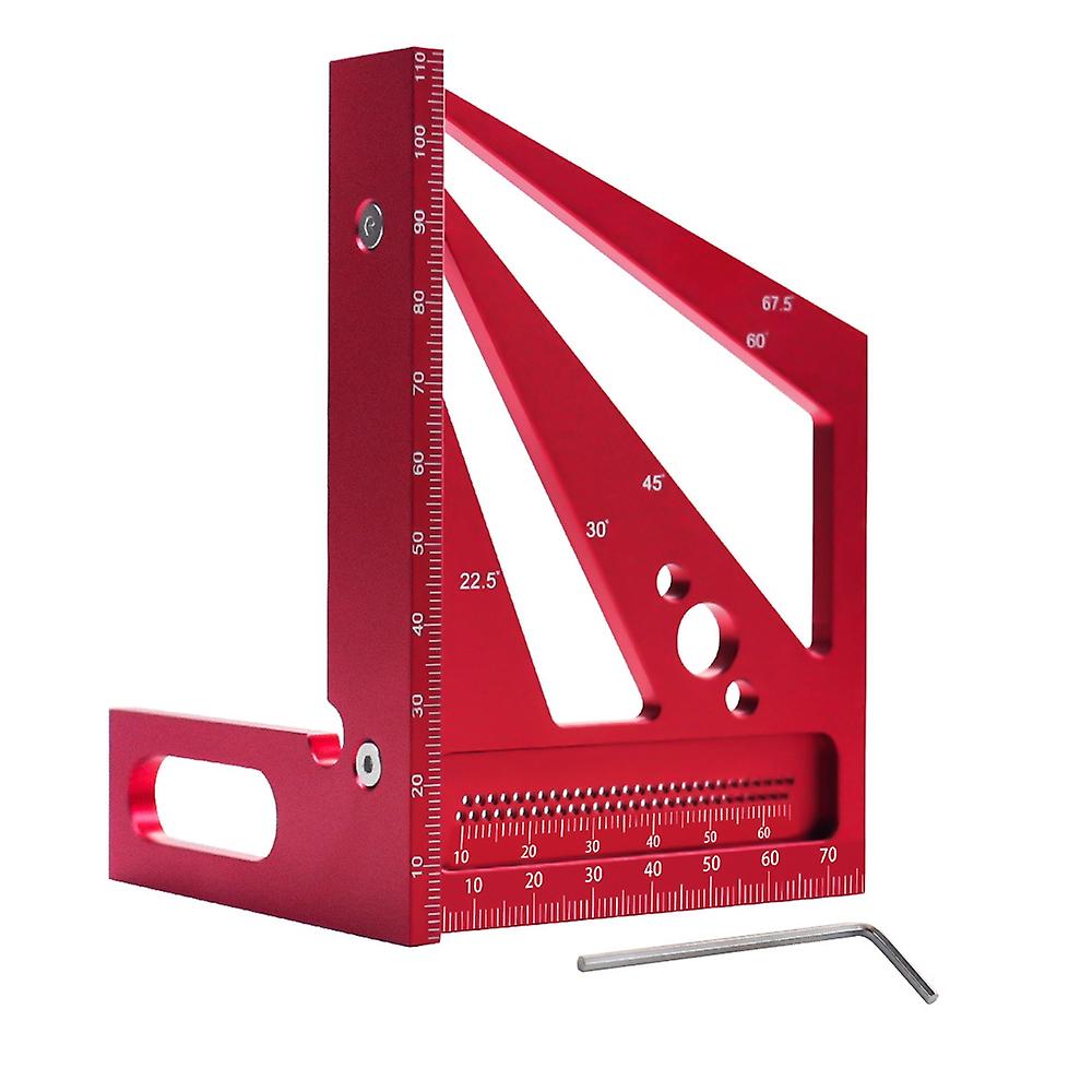 Upgrade Woodworking Measuring Ruler Metric/Inch 3D Multi-Angle Aluminum Alloy 22.5/30/45/60/67.5/90