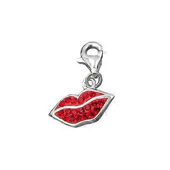 Pendant/ Charm Red Lips/ Mouth Silver 925 - Gl90310