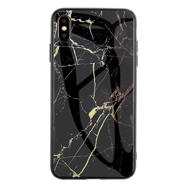 Apple iPhone XR Marble Pattern Case Cover - Black  Gold