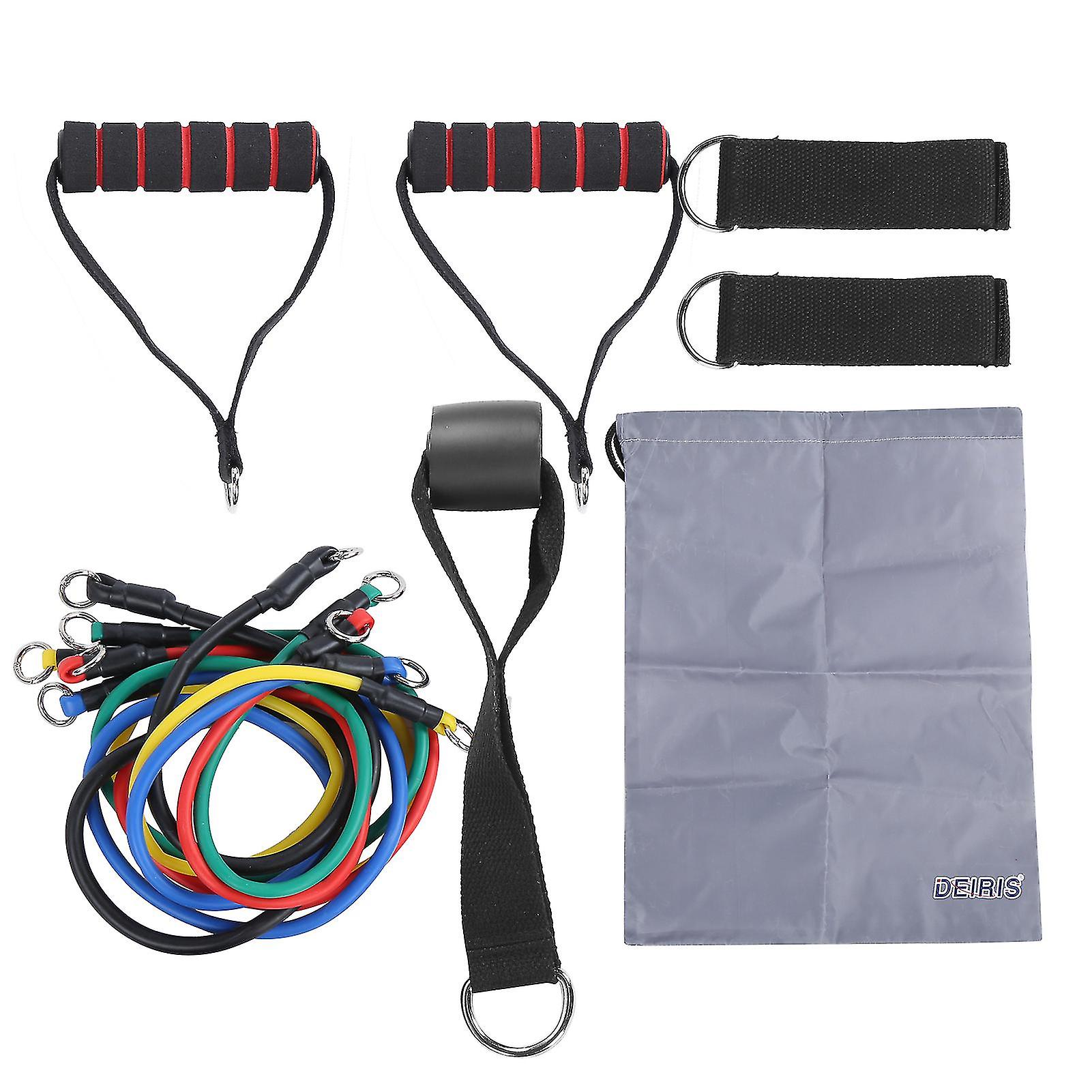 11Pcs Elastic String  with Round Buckle for Strength Training Fitness Sport Accessory