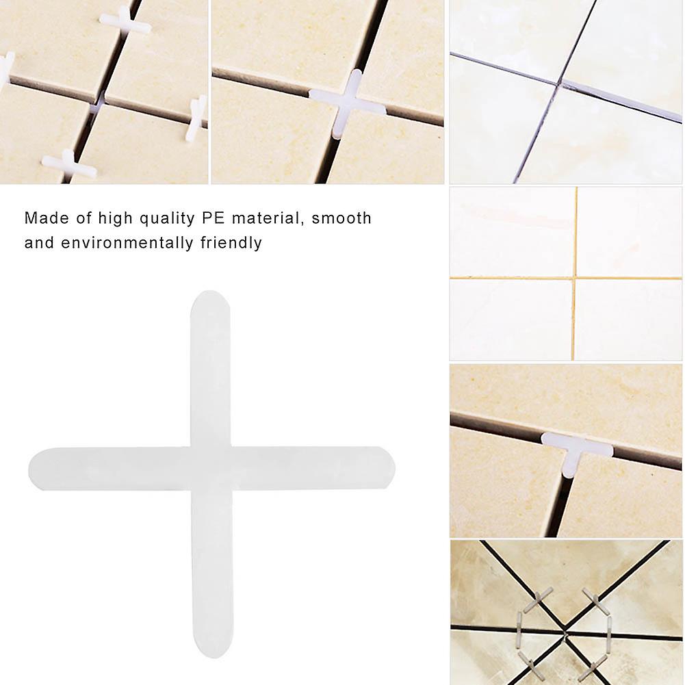 2500Pcs Ceramic Tile Spacers PE Plastic 1mm & 1.5mm Leveling System