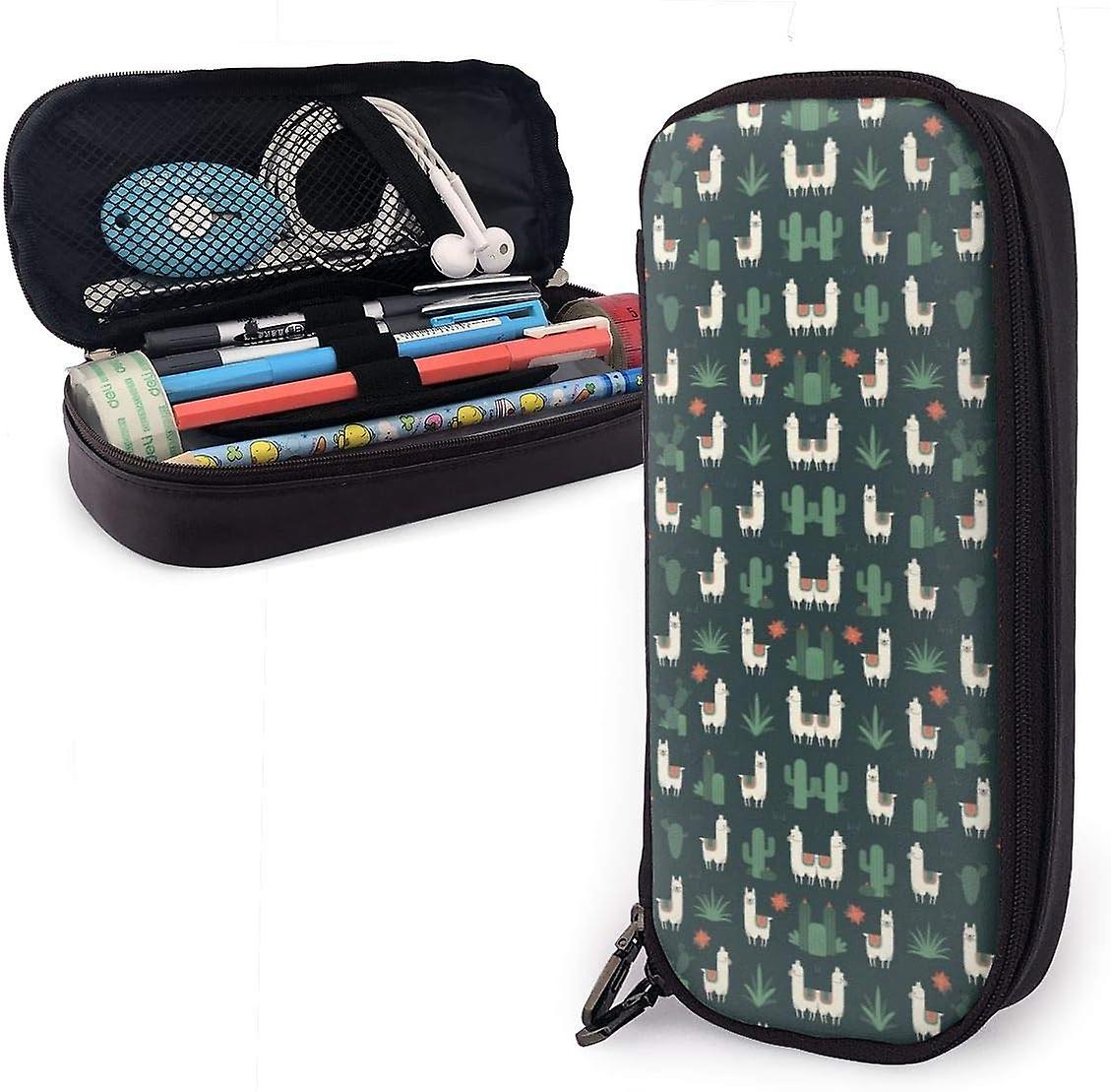 Leder Federmppchen Lama Kaktus Federtasche Lustiges Federmppchen  Langlebige Schule Schreibwaren fr Middle High School Erwachsene  Mdchen39989 | Fruugo DE