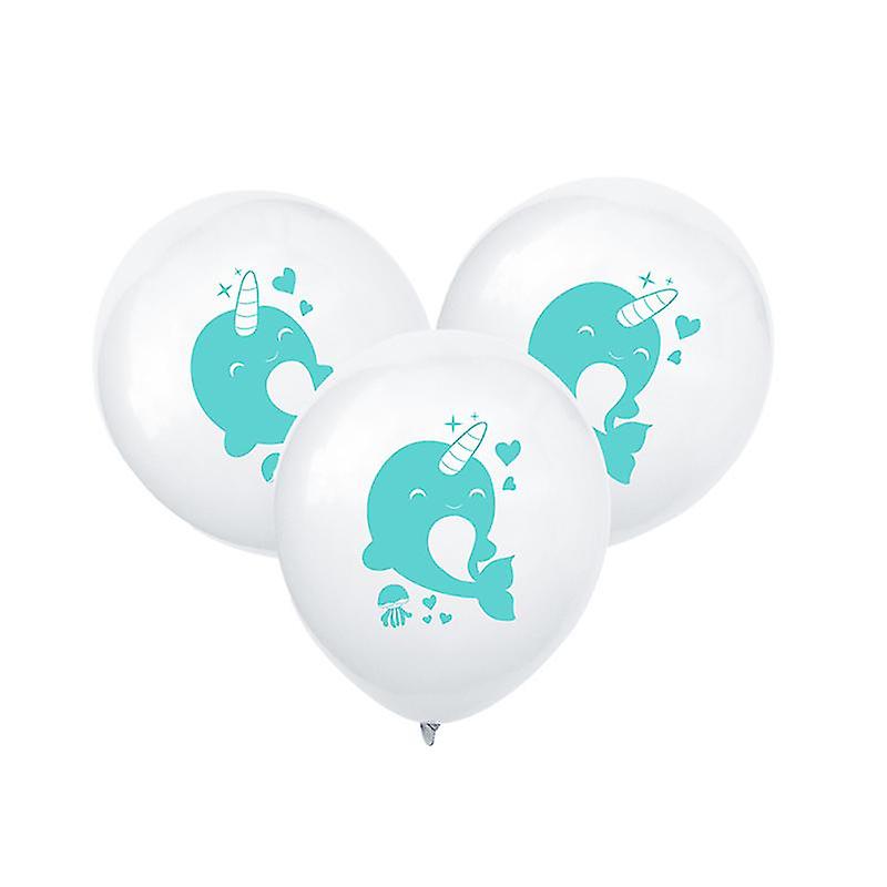 20pcs Narwhal Patterned Balloons