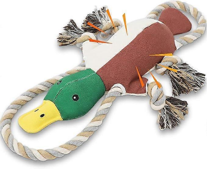 Upgraded Duck Dog Toys for Aggressive Chewers Puppy Toys with Crinkle Paper and Squeaker, Interactive Tug of War Dog Toy for Small, Medium, and Large