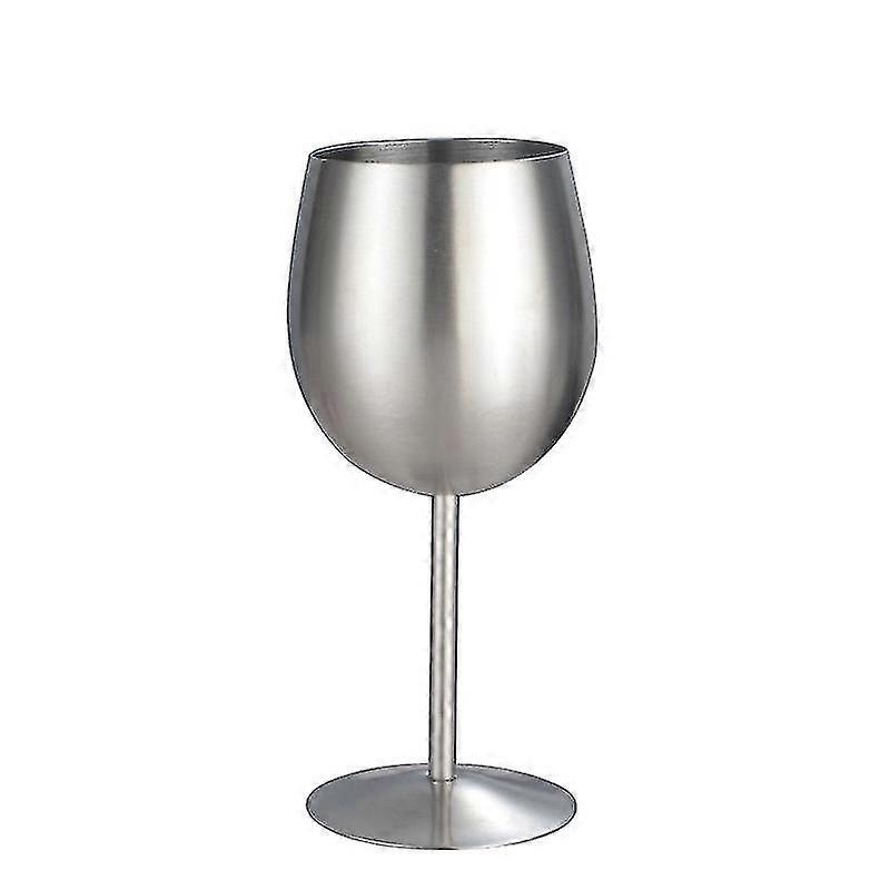 Red Wine Goblets Brushed Stainless Steel Champagne Cup(1pc, Silver)