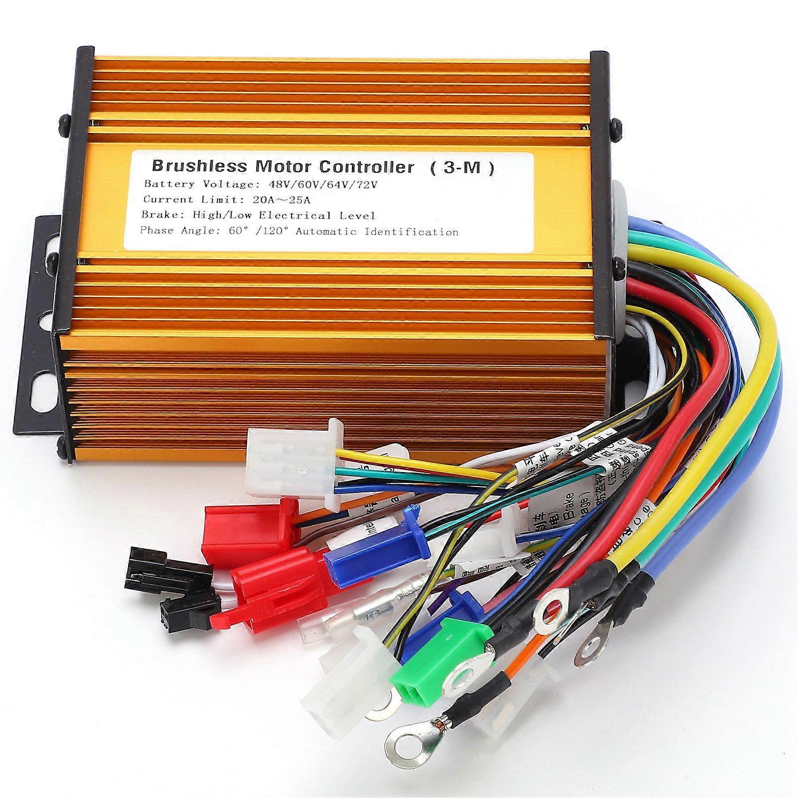 48V-72V Brushless Motor Controller for E-Bikes and Scooters, 3 Modes