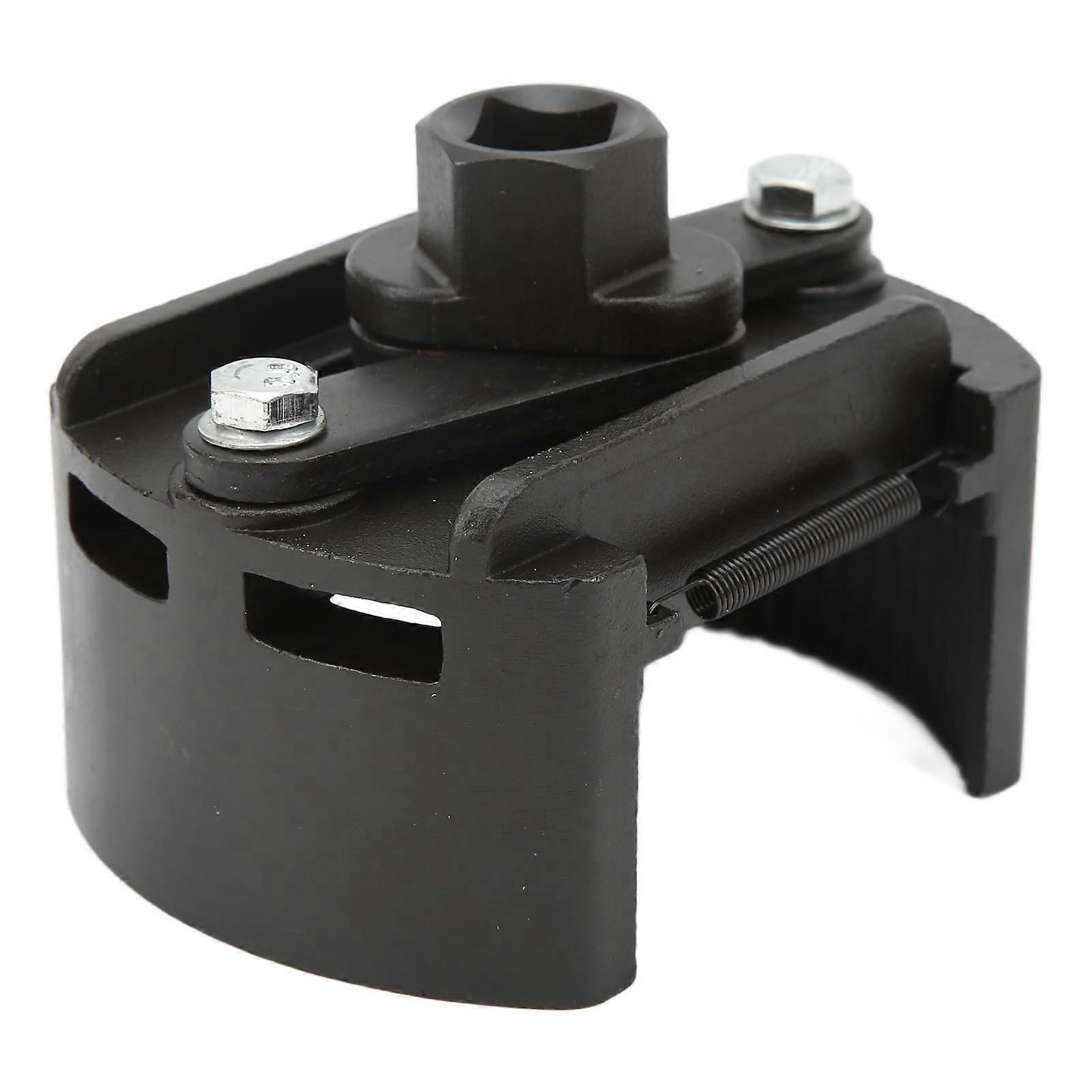 Oil Filter Wrench Adjustable Carbon Steel Wrench Compatible with 1/2in Ratchet Handle for 80 to 105mm Fuel Filters E2U711
