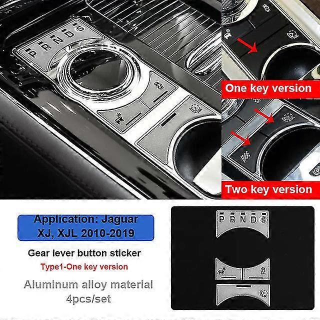 جاكوار سيارة ضبط ملصقات زر السيارة لملحقات جاكوار Xjl X351 أجزاء Xj أقفال الأبواب سبائك الفضة زر الجذع ملصقات السيارات