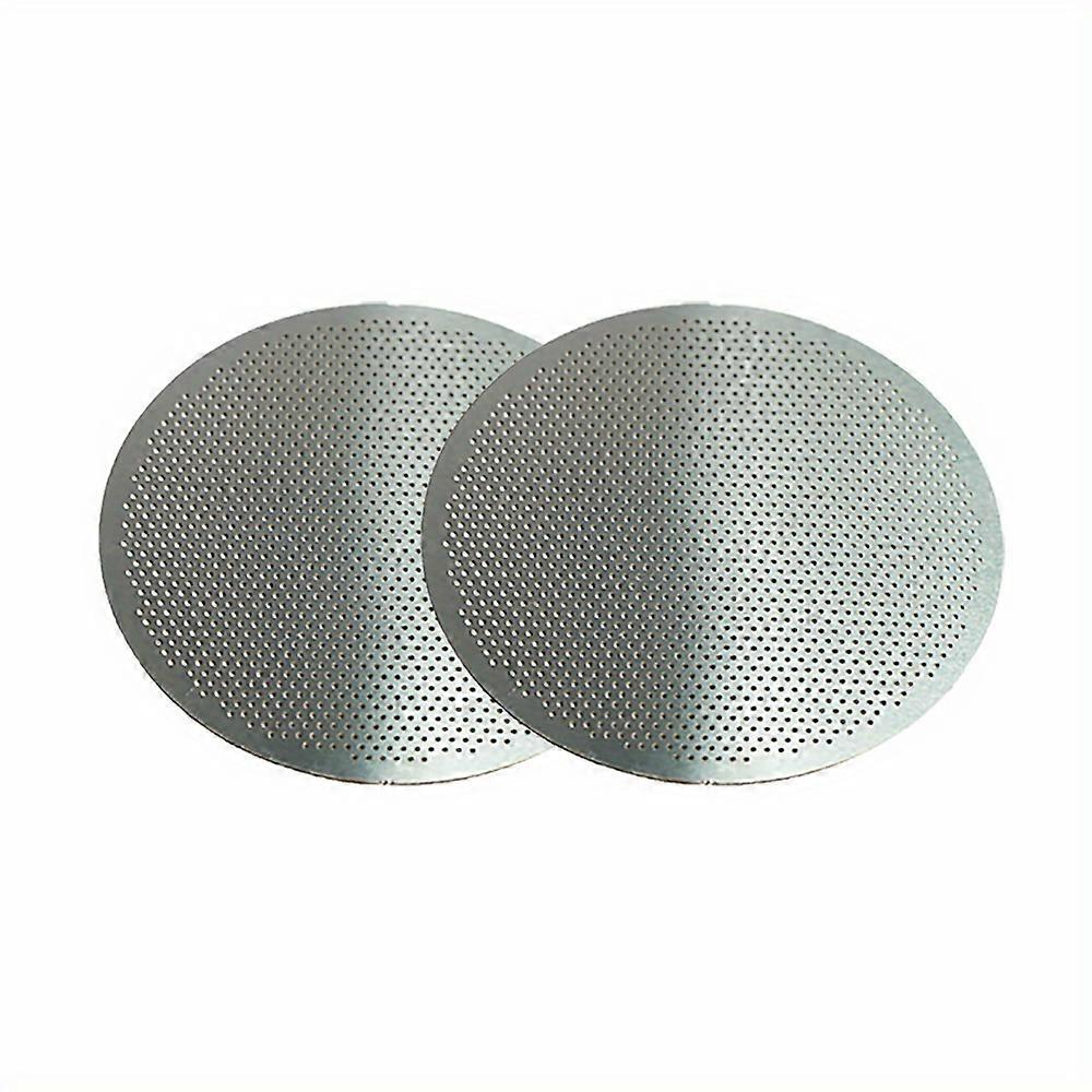 2pcs Coffee Filters, 5.1/5.3/5.8cm (2.01/2.09/2.28inch) Espresso Puck Screen Reusable Stainless Steel Barista Coffee Filter Mesh Plate Espresso Filter