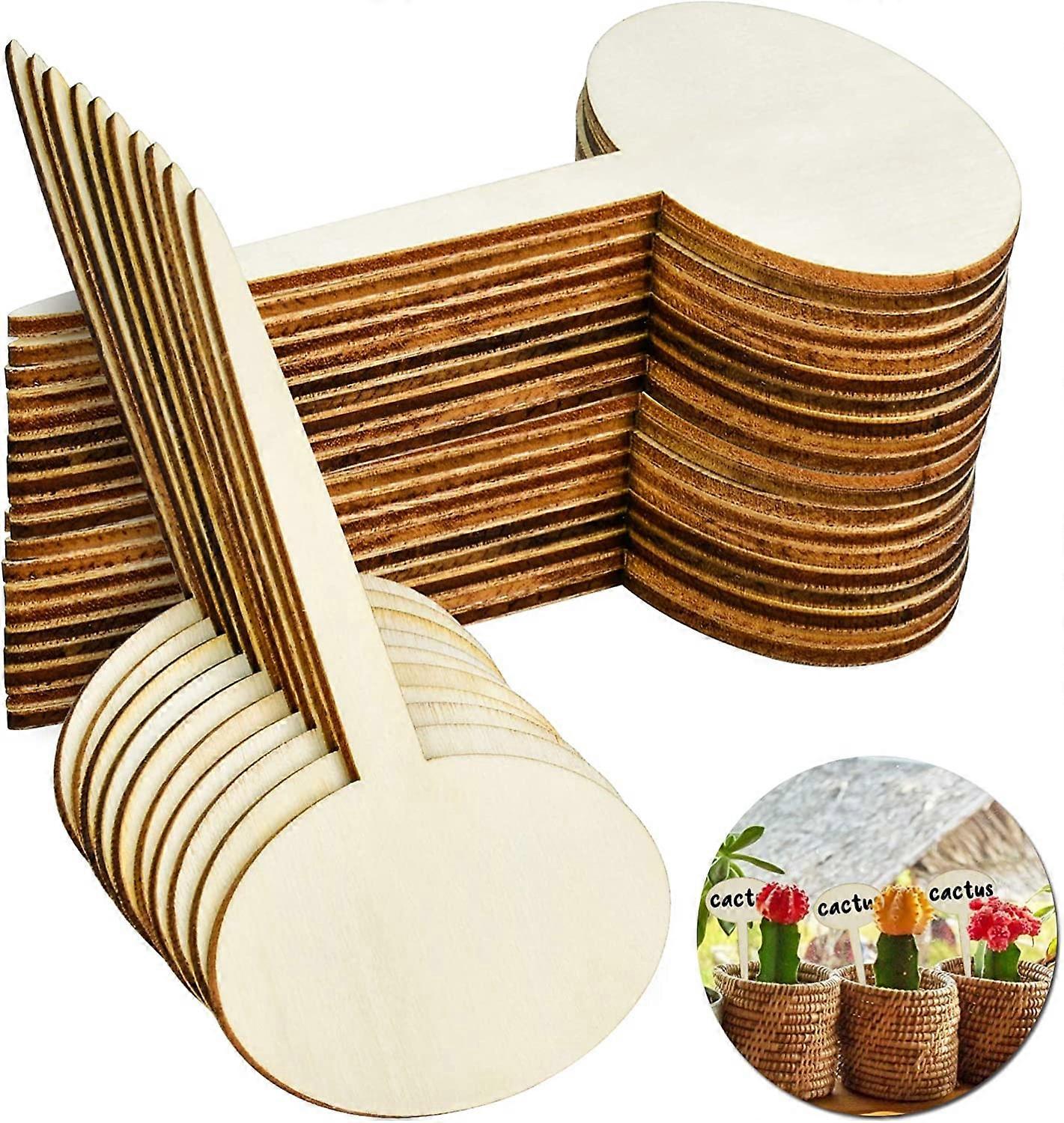 50Pcs ανθεκτικές ετικέτες φυτών, οβάλ σχήμα ξύλινο φυτό ετικέτες αδιάβροχες ετικέτες κήπου, ετικέτα κήπου