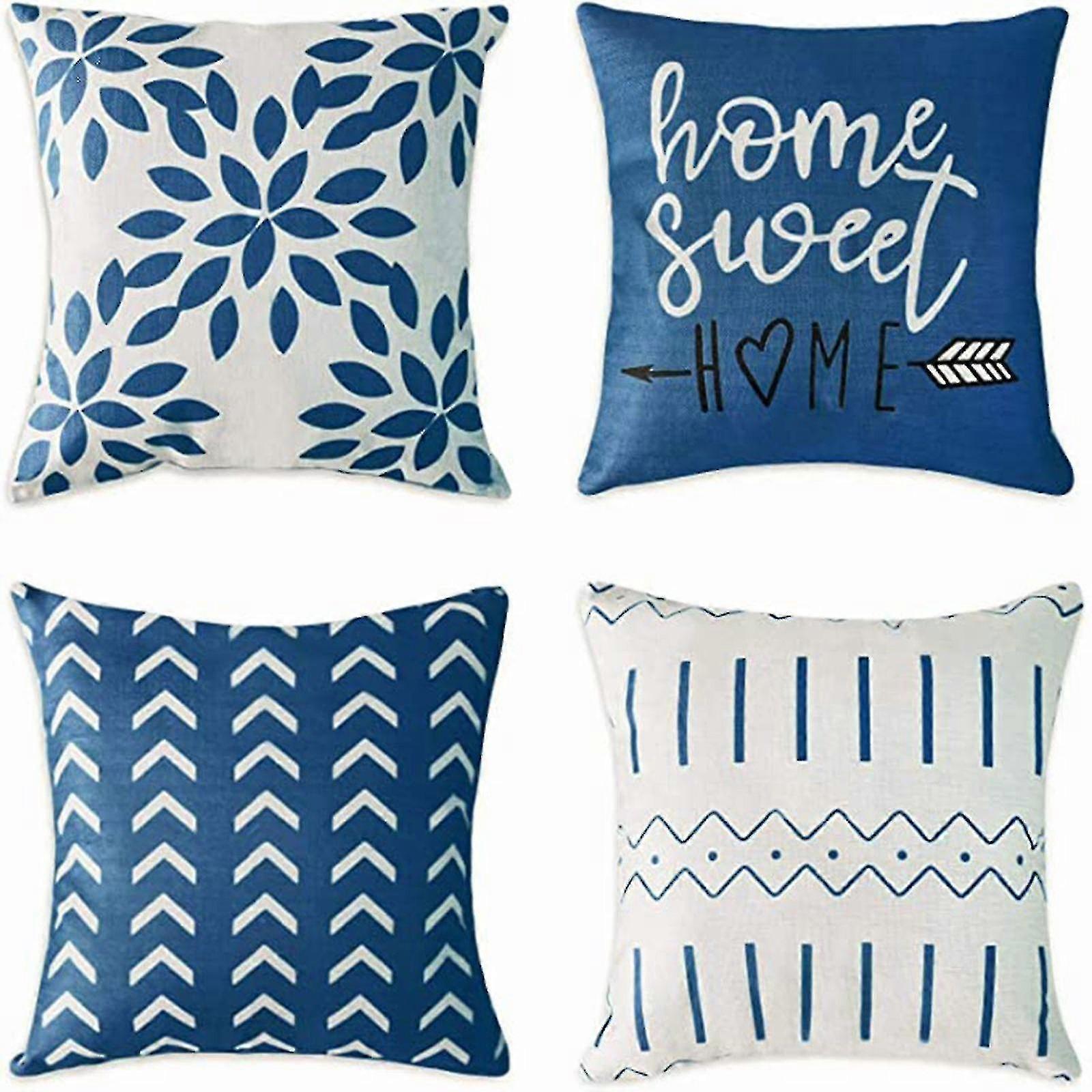 4pcs Pillowcases Square Pillowcases Decorate Pillowcases