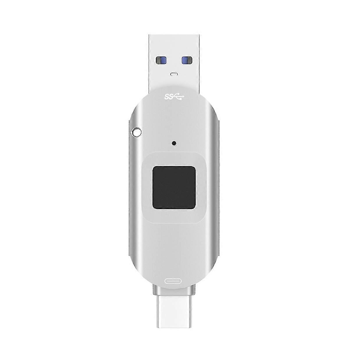Encrypted Usb Disk Suitable For Type-c Fingerprint Recognition Mobile Phone And Computer 3-in-1