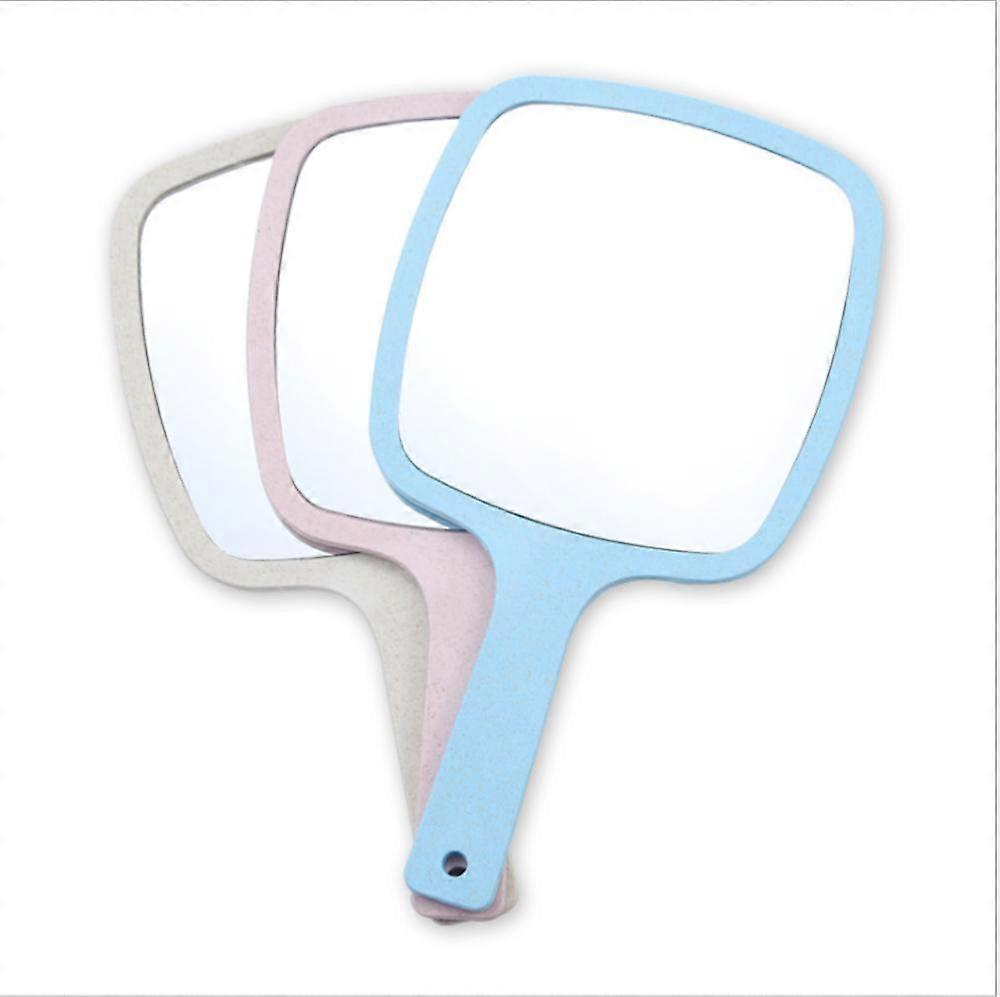 QQDD Handheld Mirror with Handle, compatible with Vanity Makeup Home Salon Travel Use (Square)
