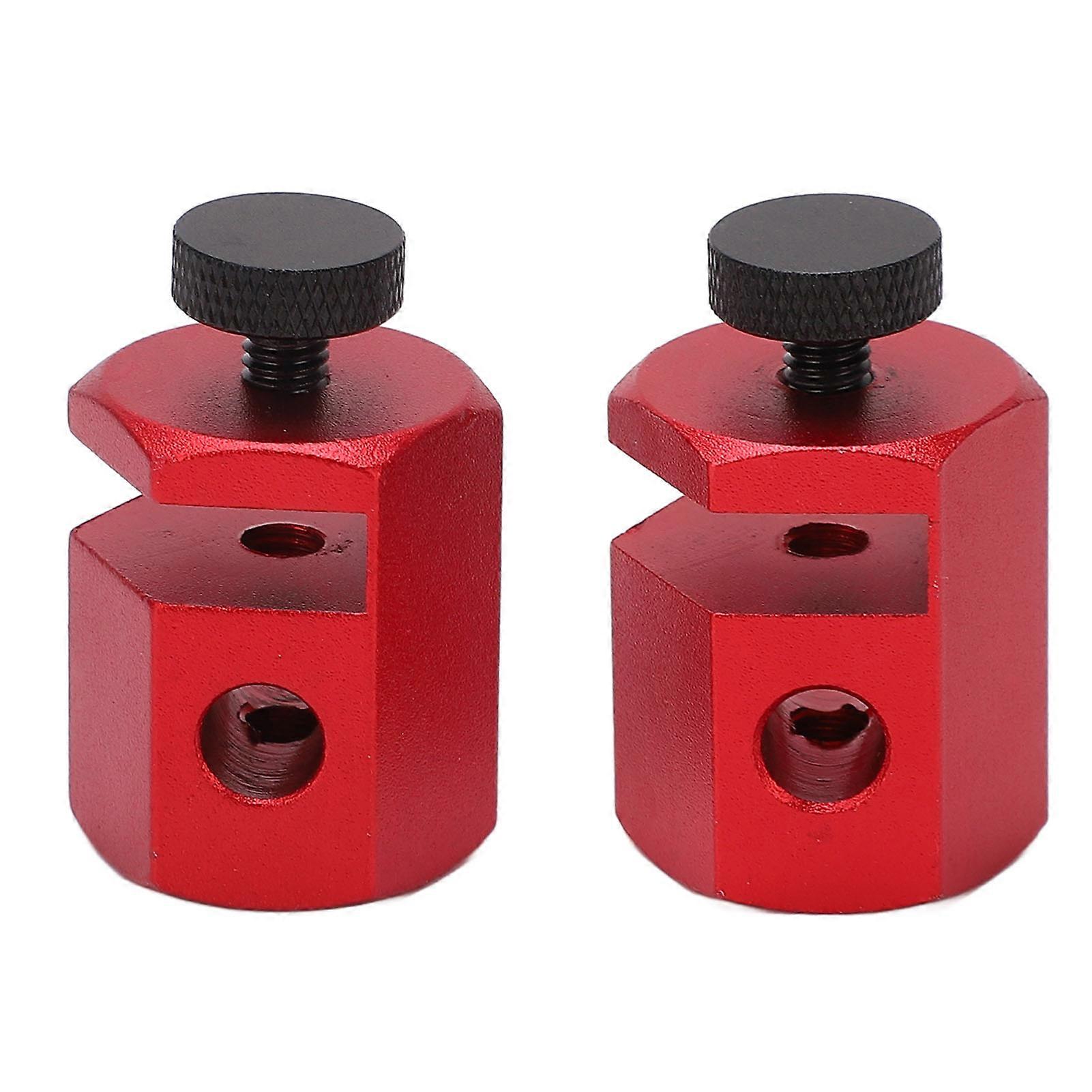 2PCS Stair Gauge Red Anodize Aluminum Alloy Auxiliary Framing Square Stop for Woodworking