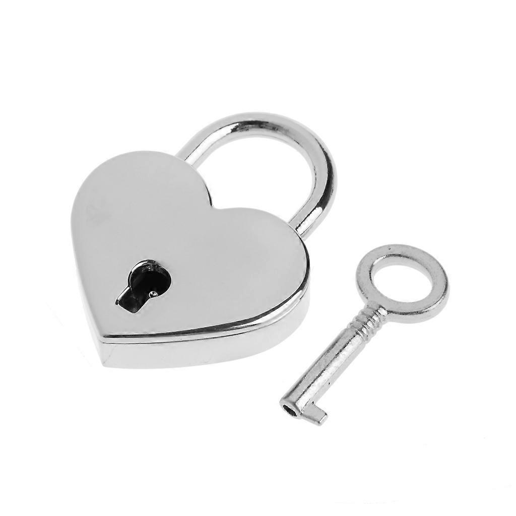 Mini Heart Archaize Padlocks With Key Jewelry Box Decor Padlock for Lovers