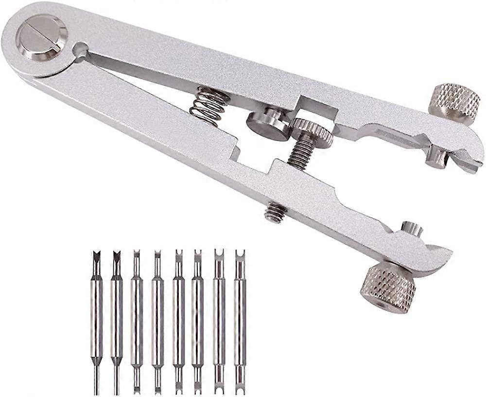Pliers for removing and replacing standard spring bars from watch straps