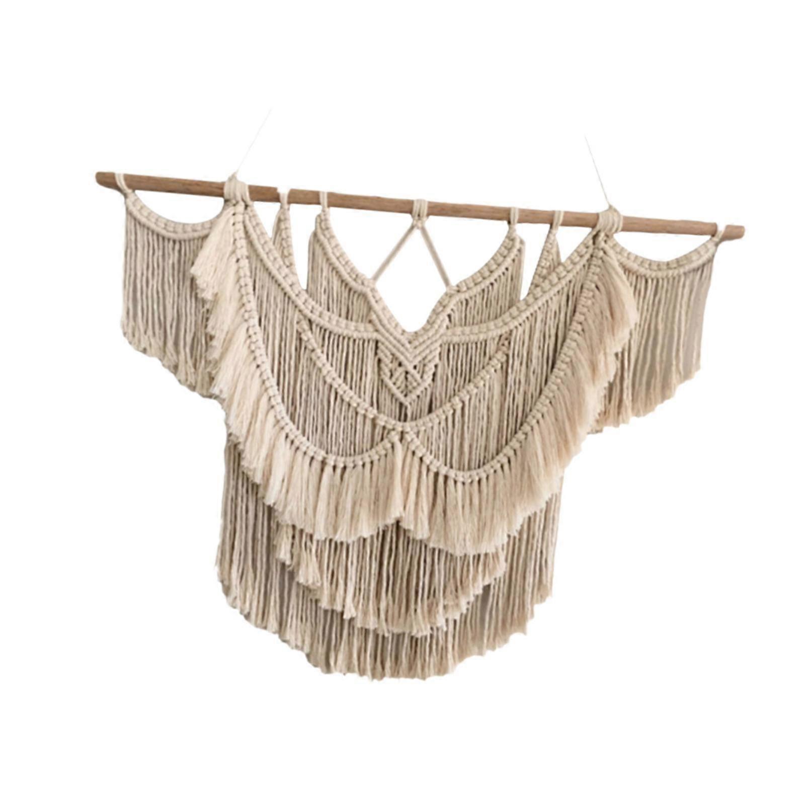 Väggmakramé-gobeläng Modern väggkonstdekor för vardagsrum, bröllopsbakgrund