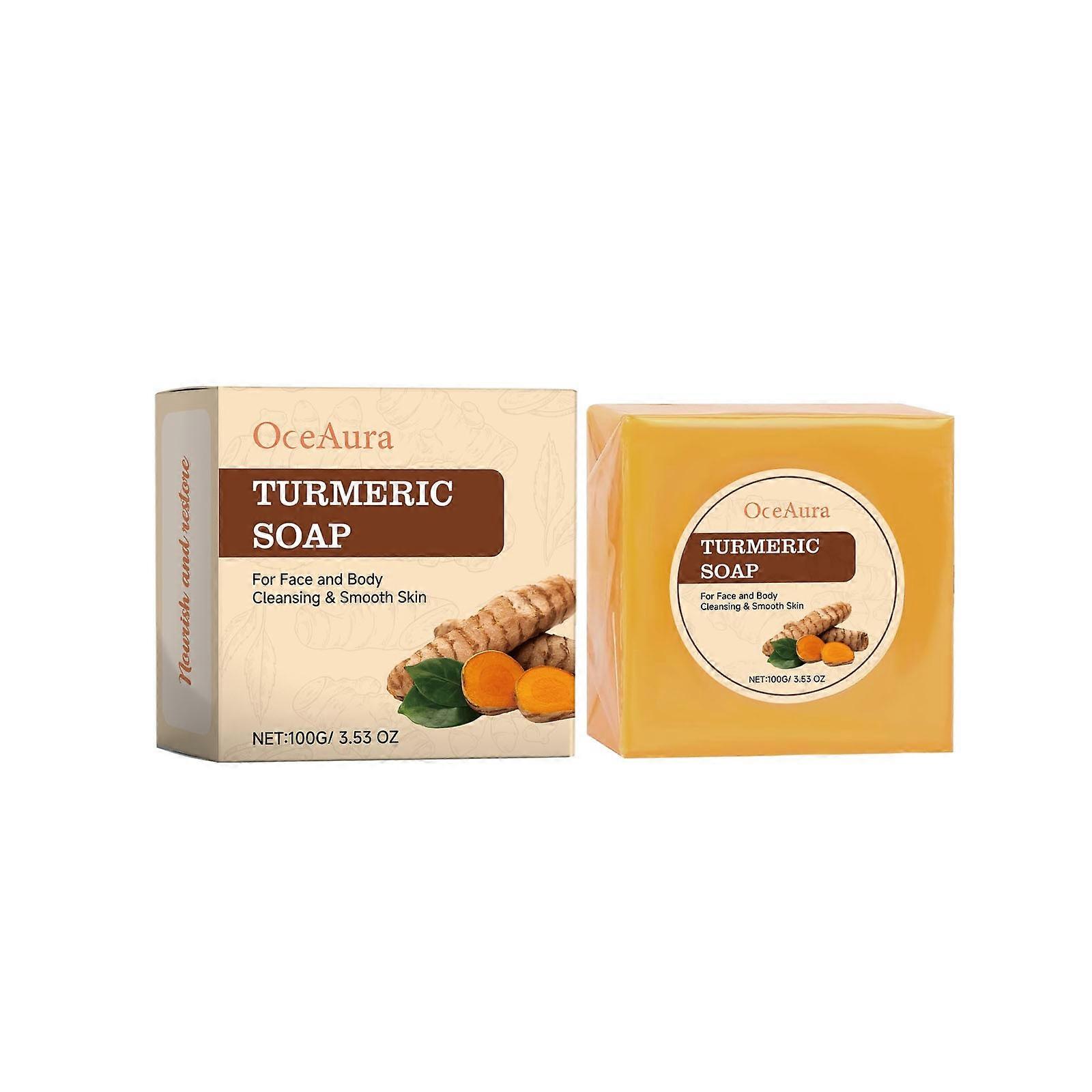 Turmeric Soap Ginger Soap Botanical Extract Softening Cleansing Soap Body Soap Natural Ginger Soap For All Types 100g